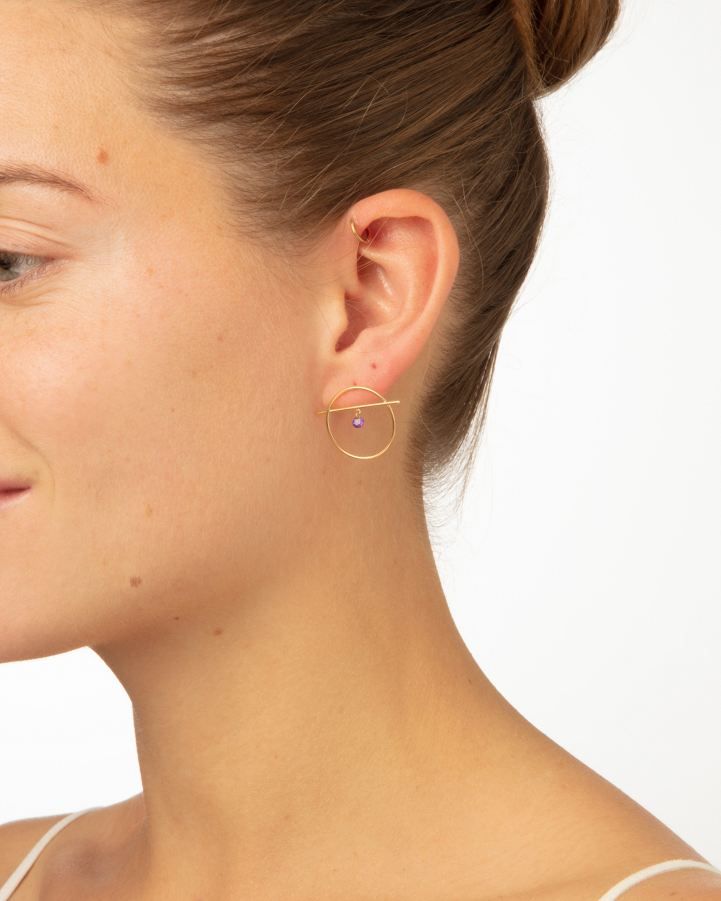 Boucle d’oreille Fibule 1 Améthyste