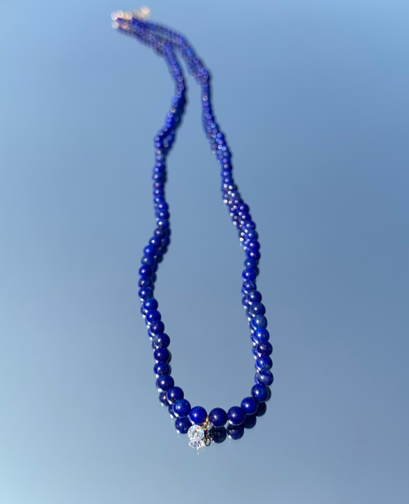 Collier Semi Precious 132 lapis lazuli or Jaune