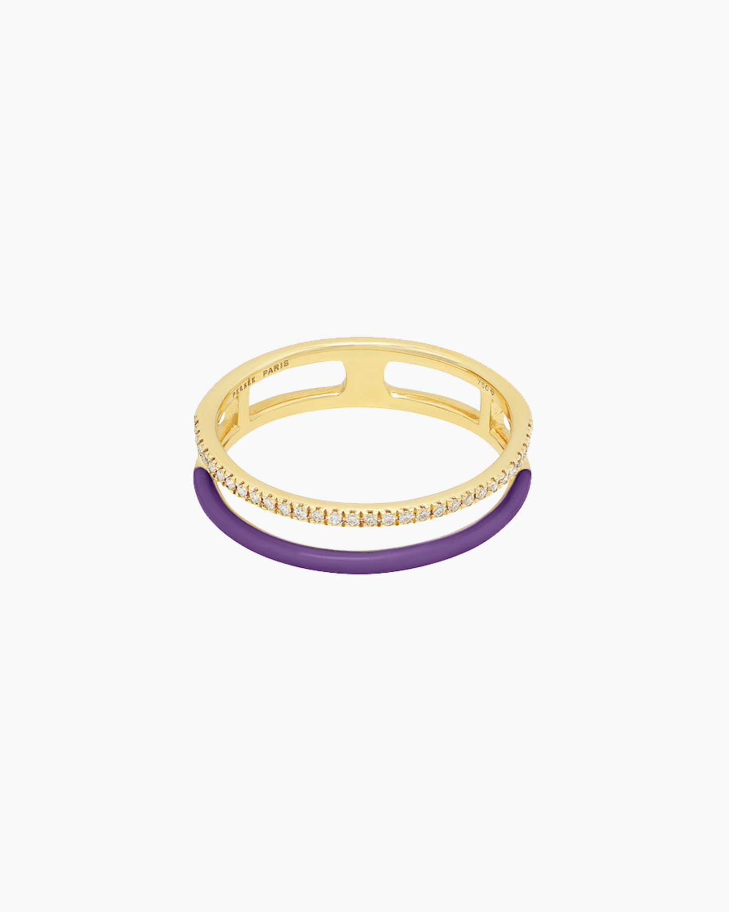 Bague Enamel Zeus pavé violet