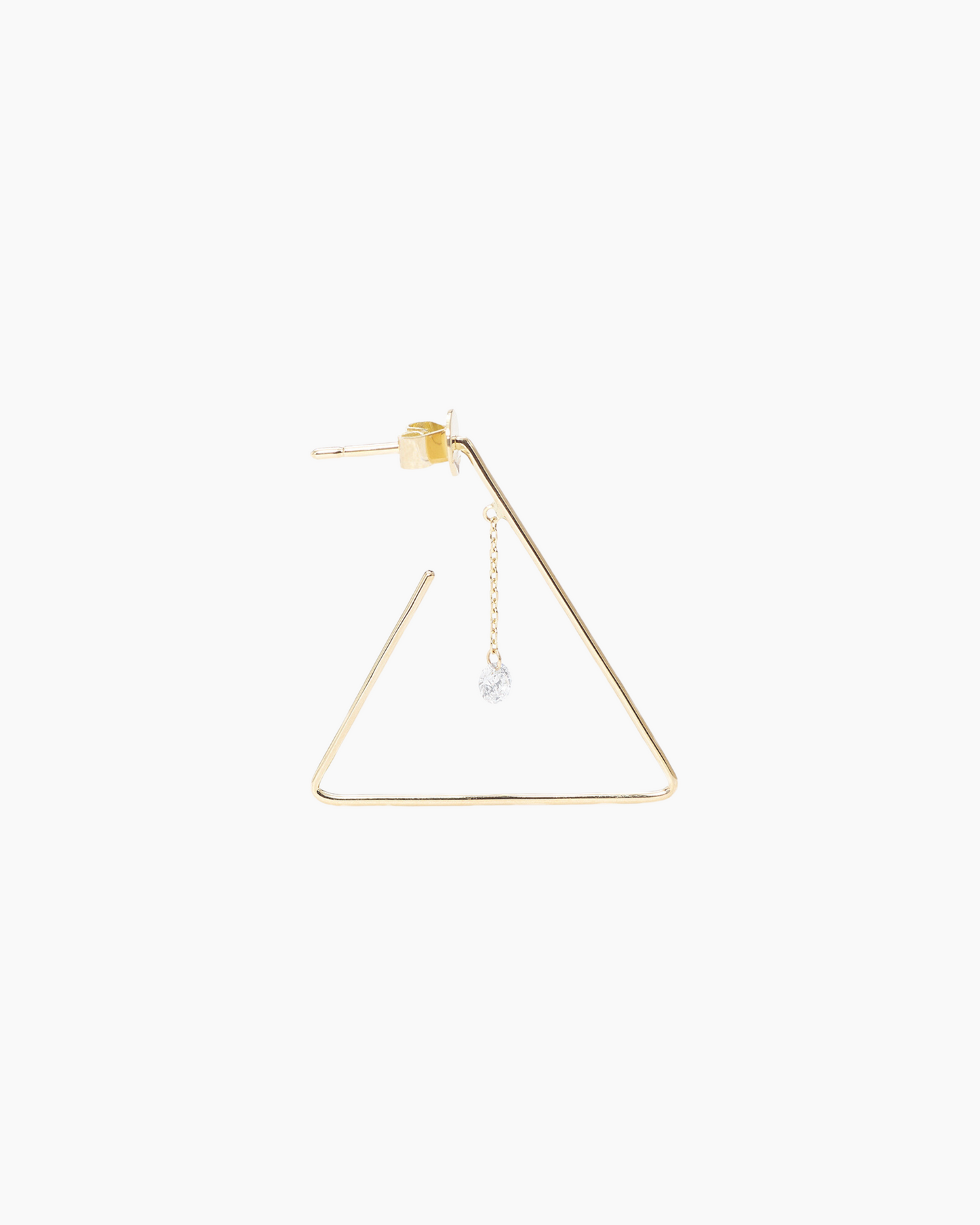 Boucle d'oreille triangle 1 Diamant