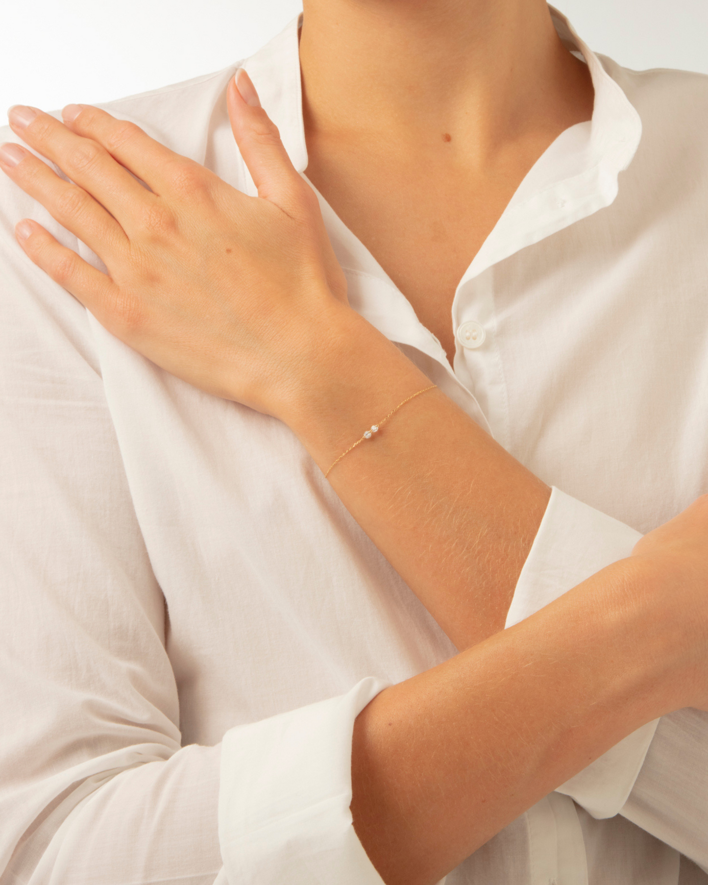 Bracelet Danaé ligne deux diamants