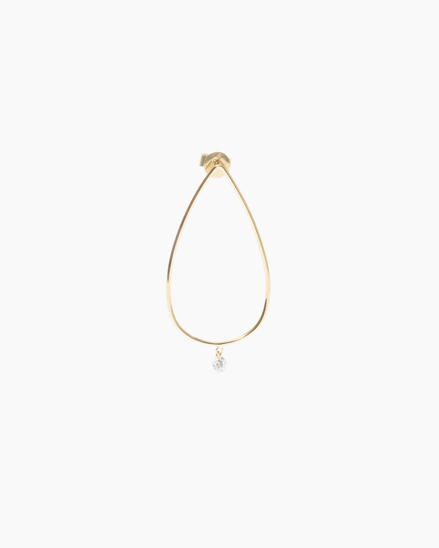 Boucle d'oreille goutte d’eau 1 Diamant