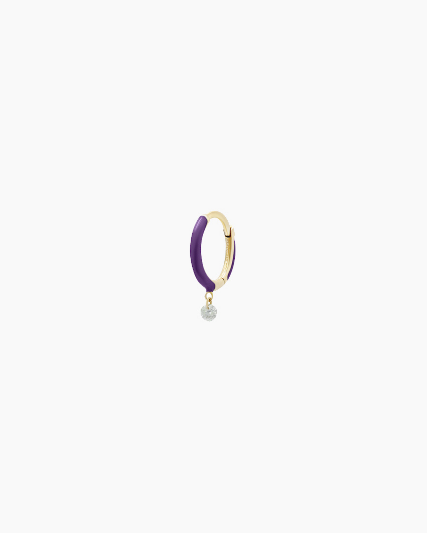Piercing Enamel 1 diamant violet