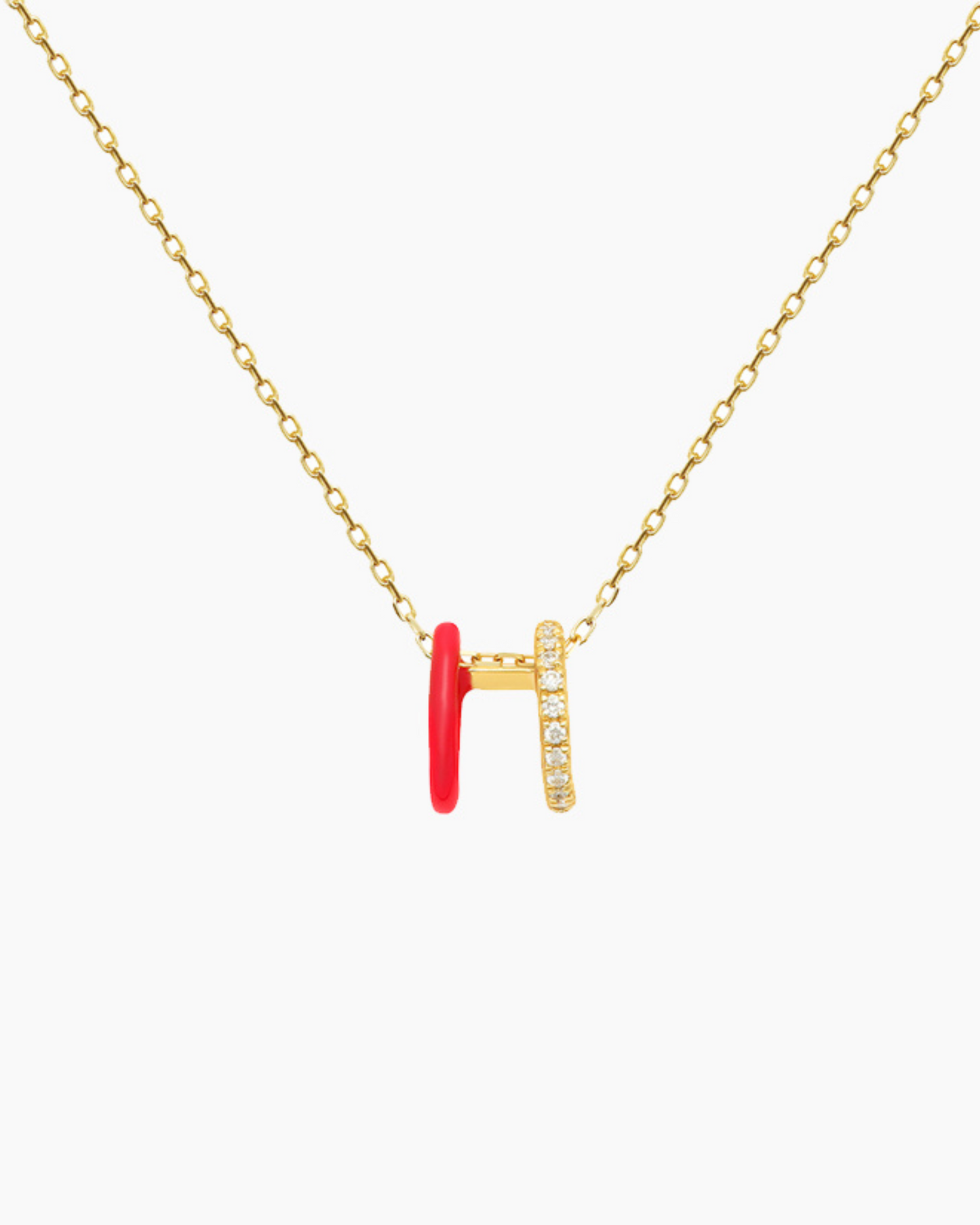 Collier Enamel Zeus rose