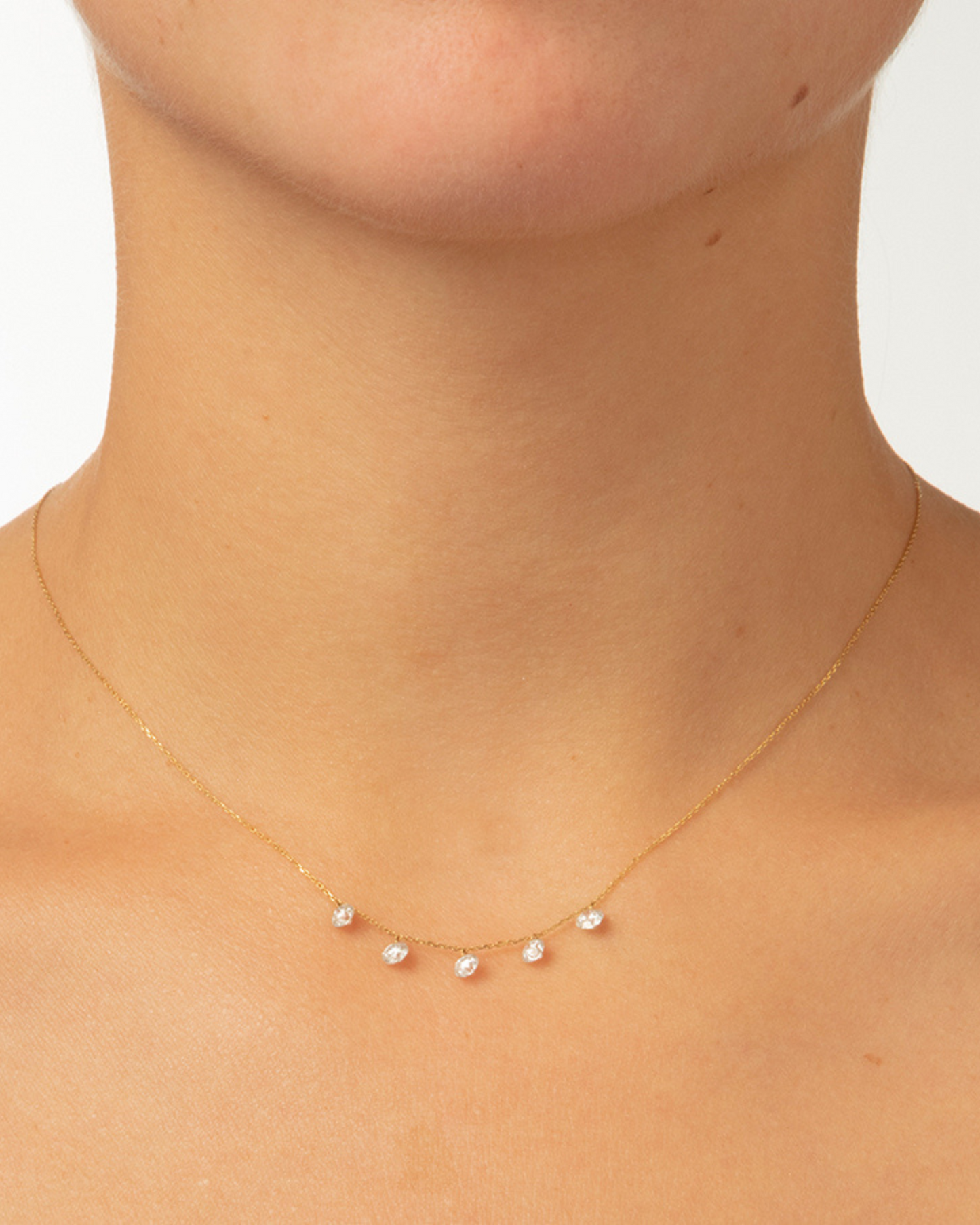 Collier Danaé cinq diamants 1,20 cts