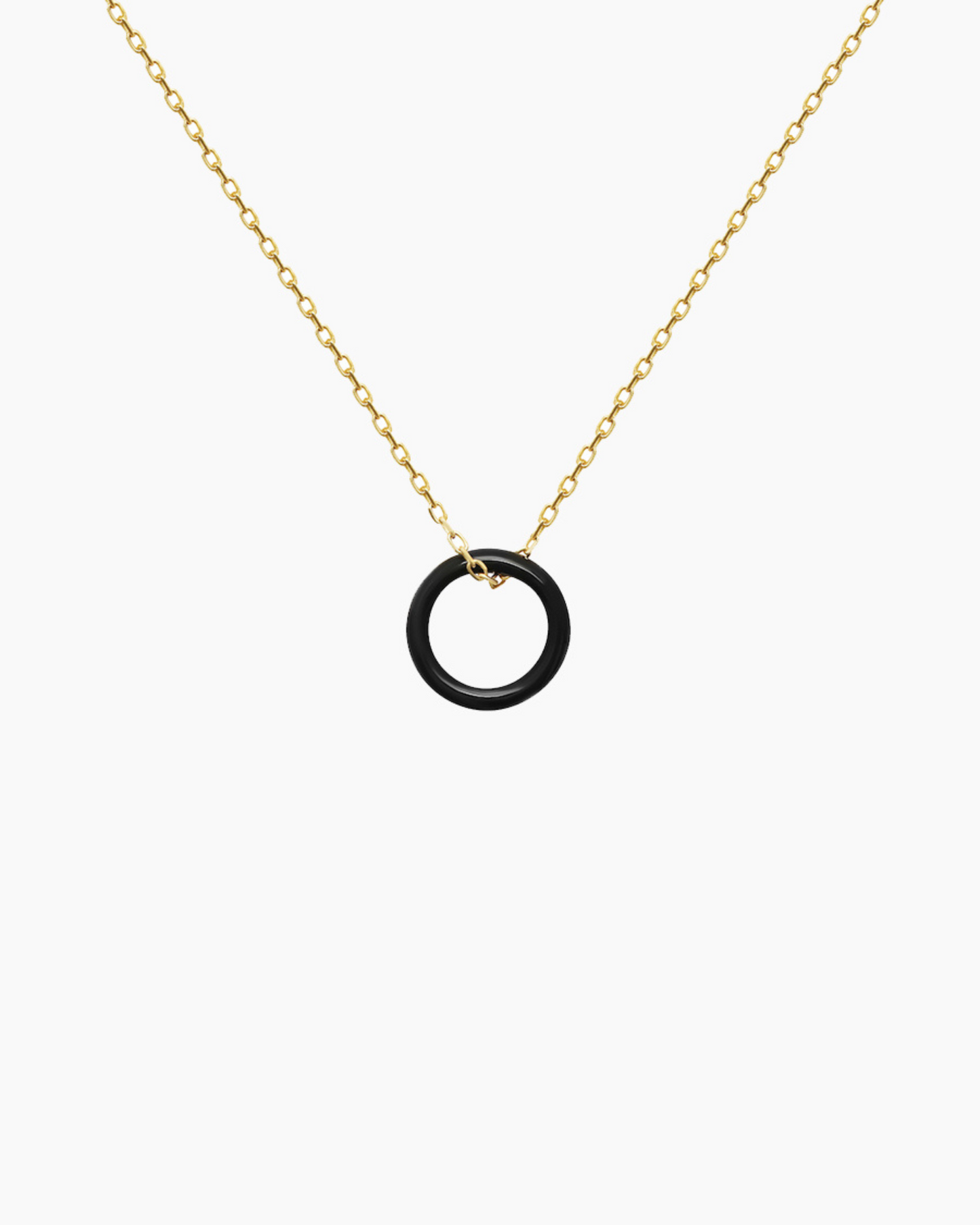 Collier Enamel cercle noir