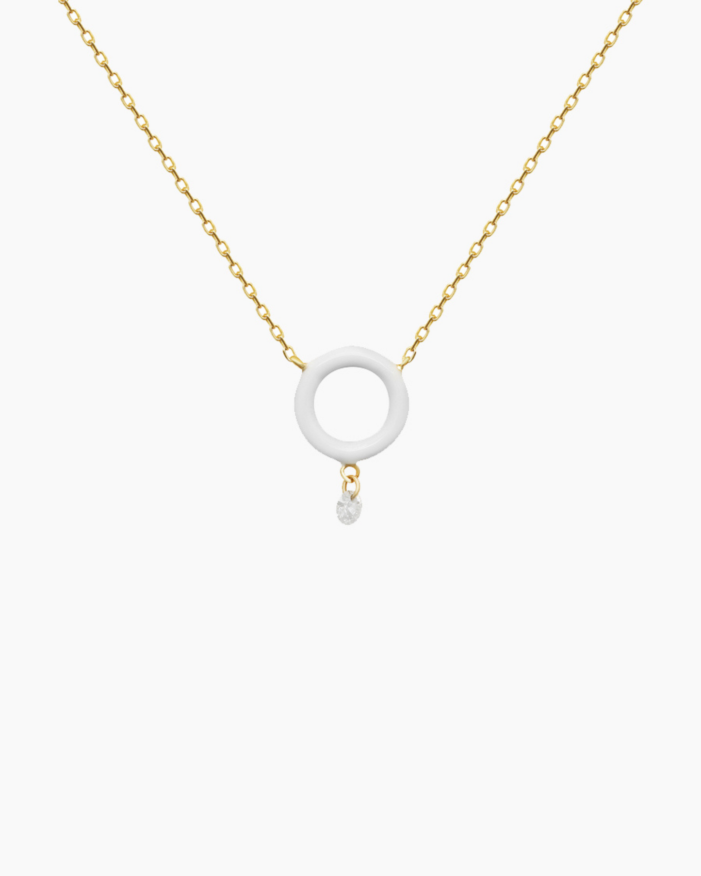 Collier Enamel Bohème blanc