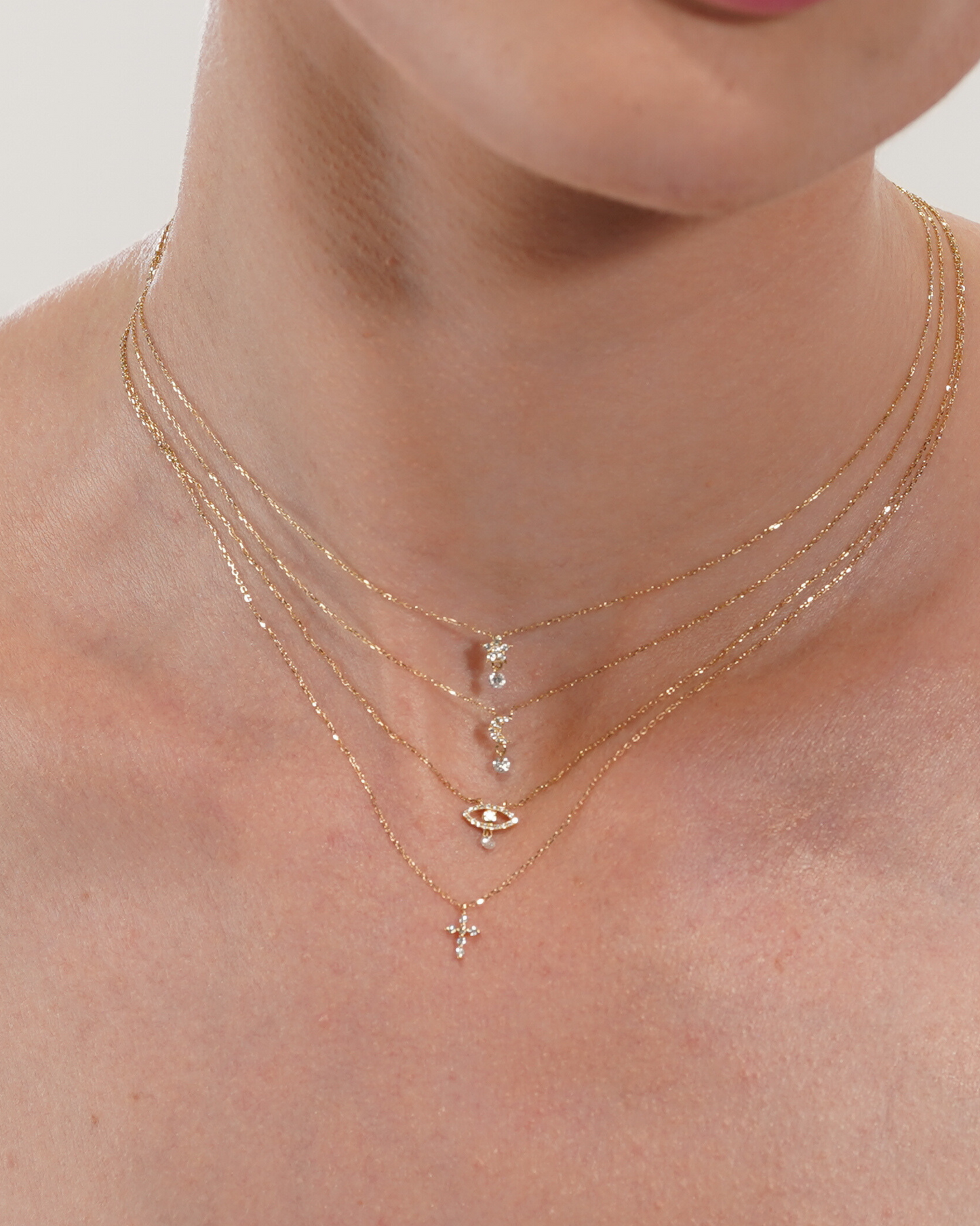 Collier Symboles lune pavé