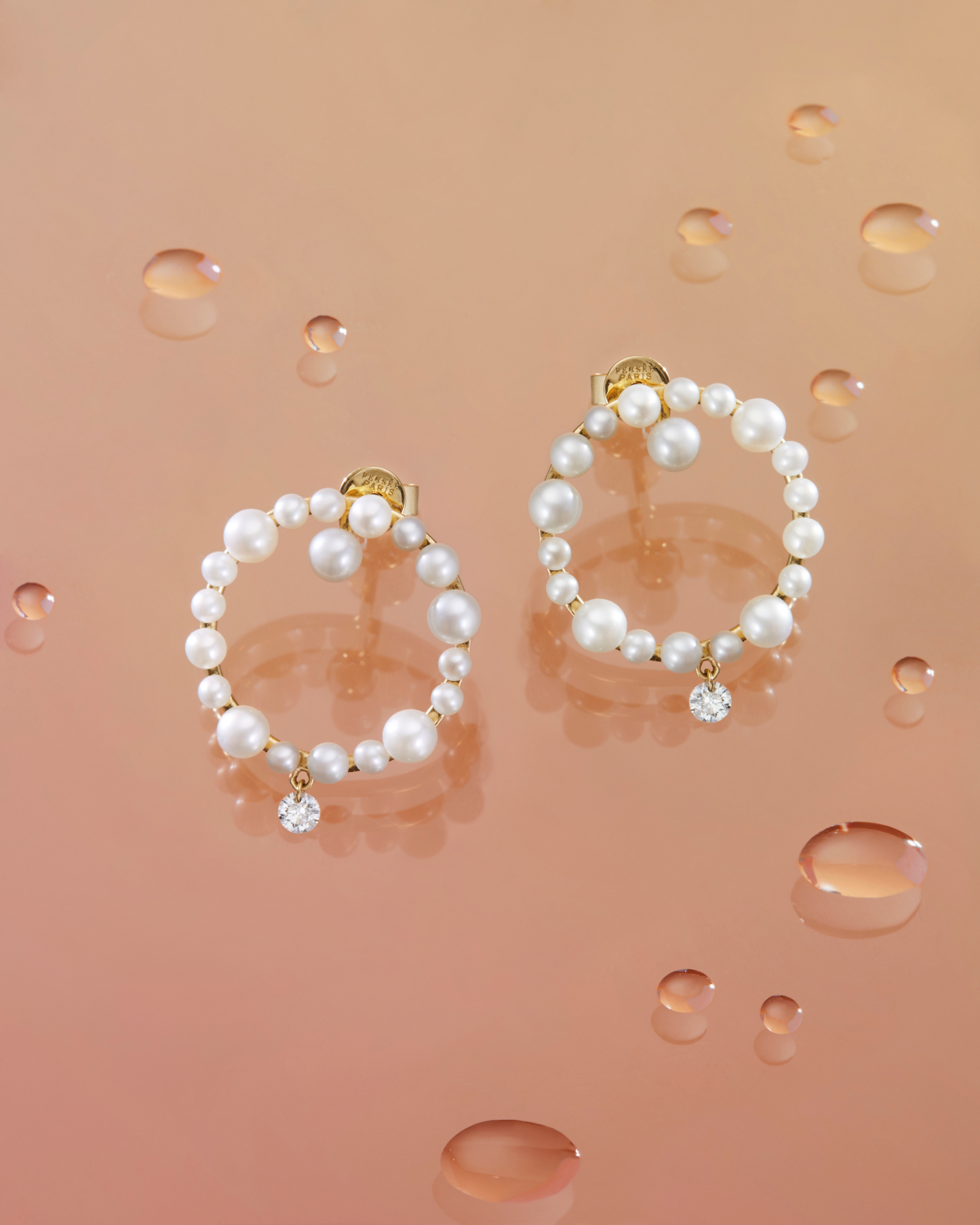 Boucles d’oreilles Ronde Aphrodite Perlée