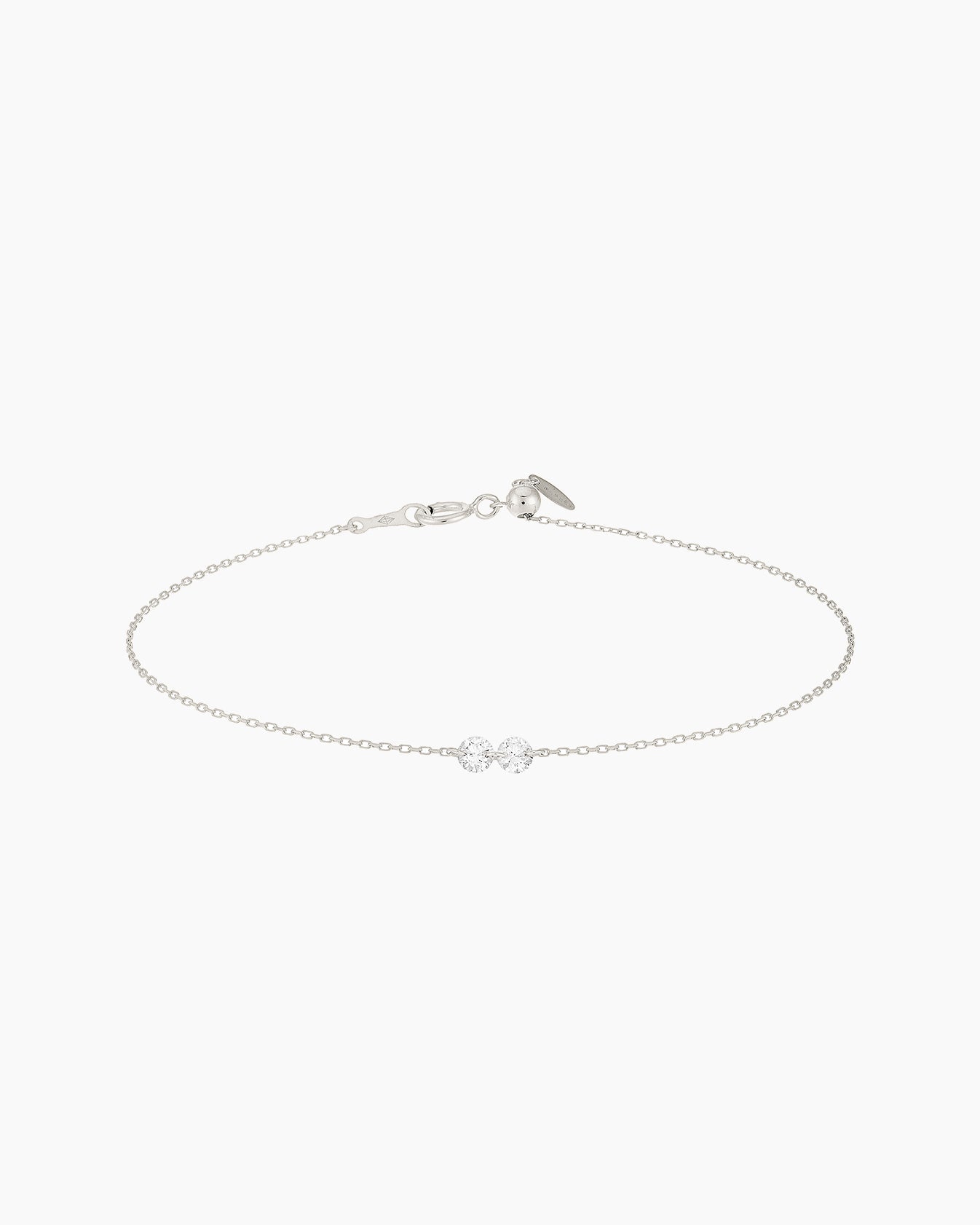 Bracelet Danaé deux diamants ligne