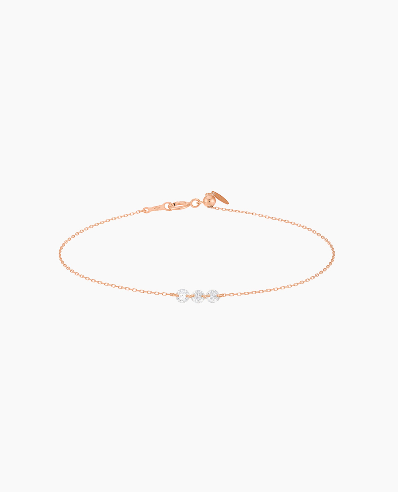 Bracelet Danaé trois diamants ligne