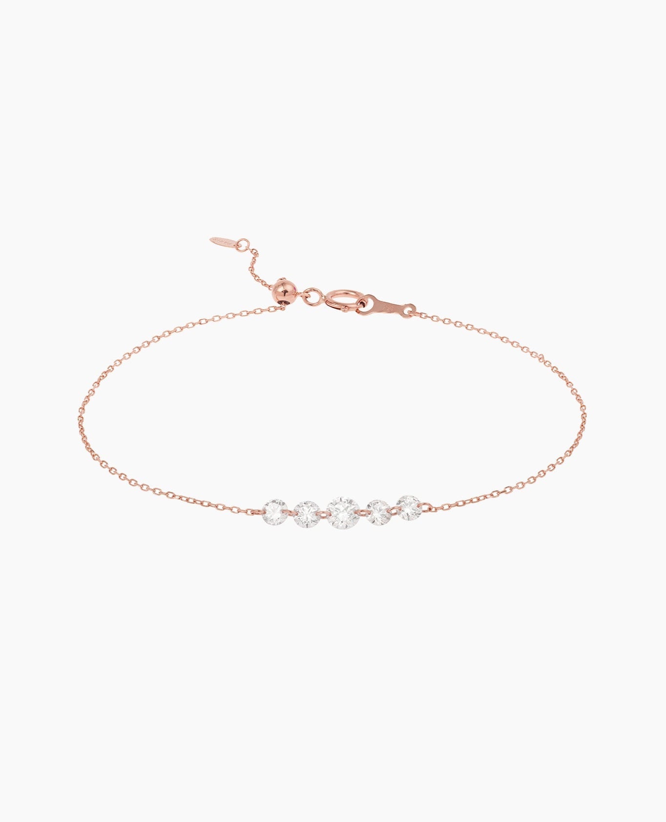 Bracelet Danaé ligne cinq diamants réunis