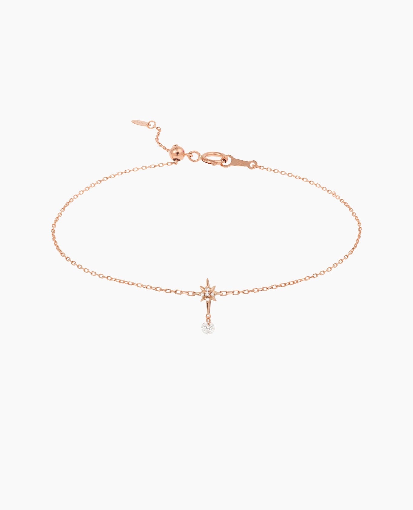 Bracelet Séléné Etoile Polaire pavé un diamant