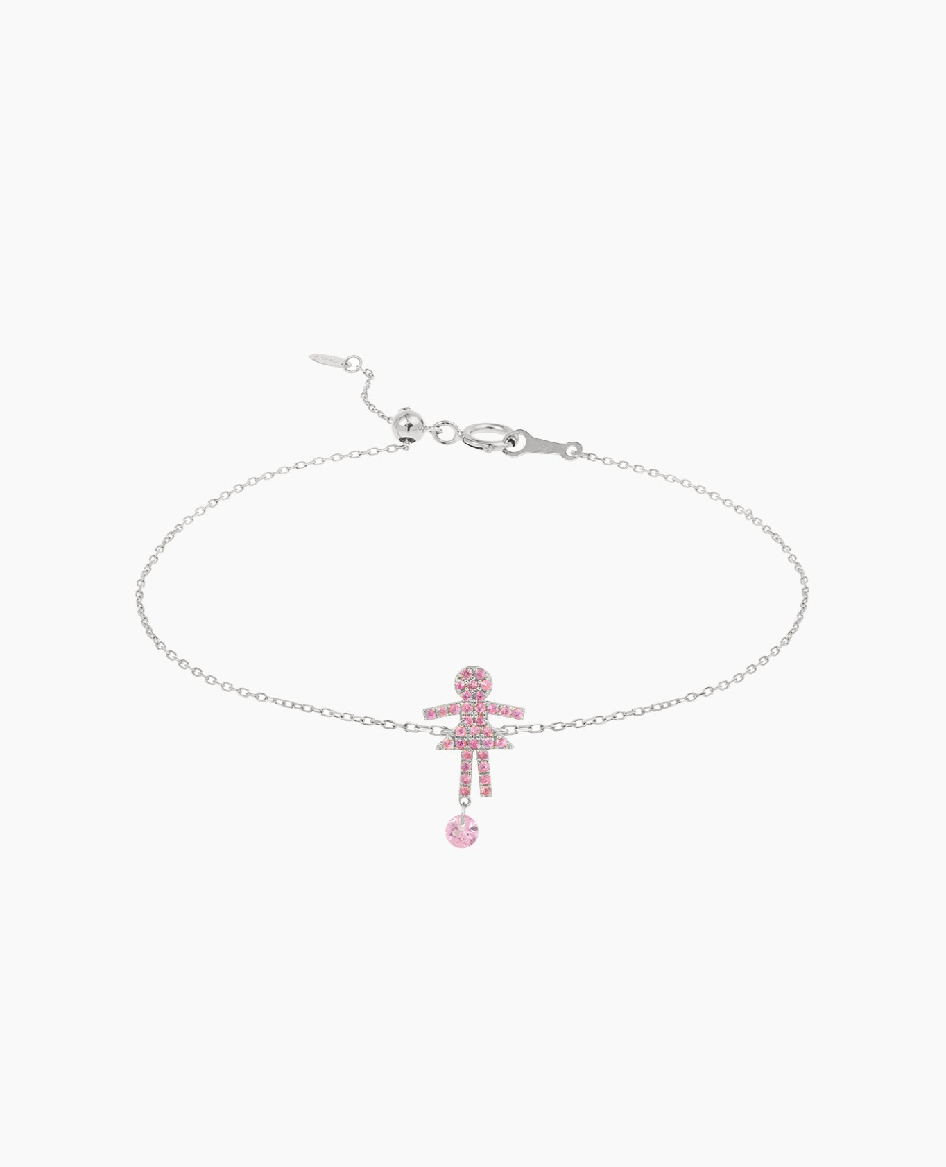 Bracelet Séléné Girl pavé Saphir Rose