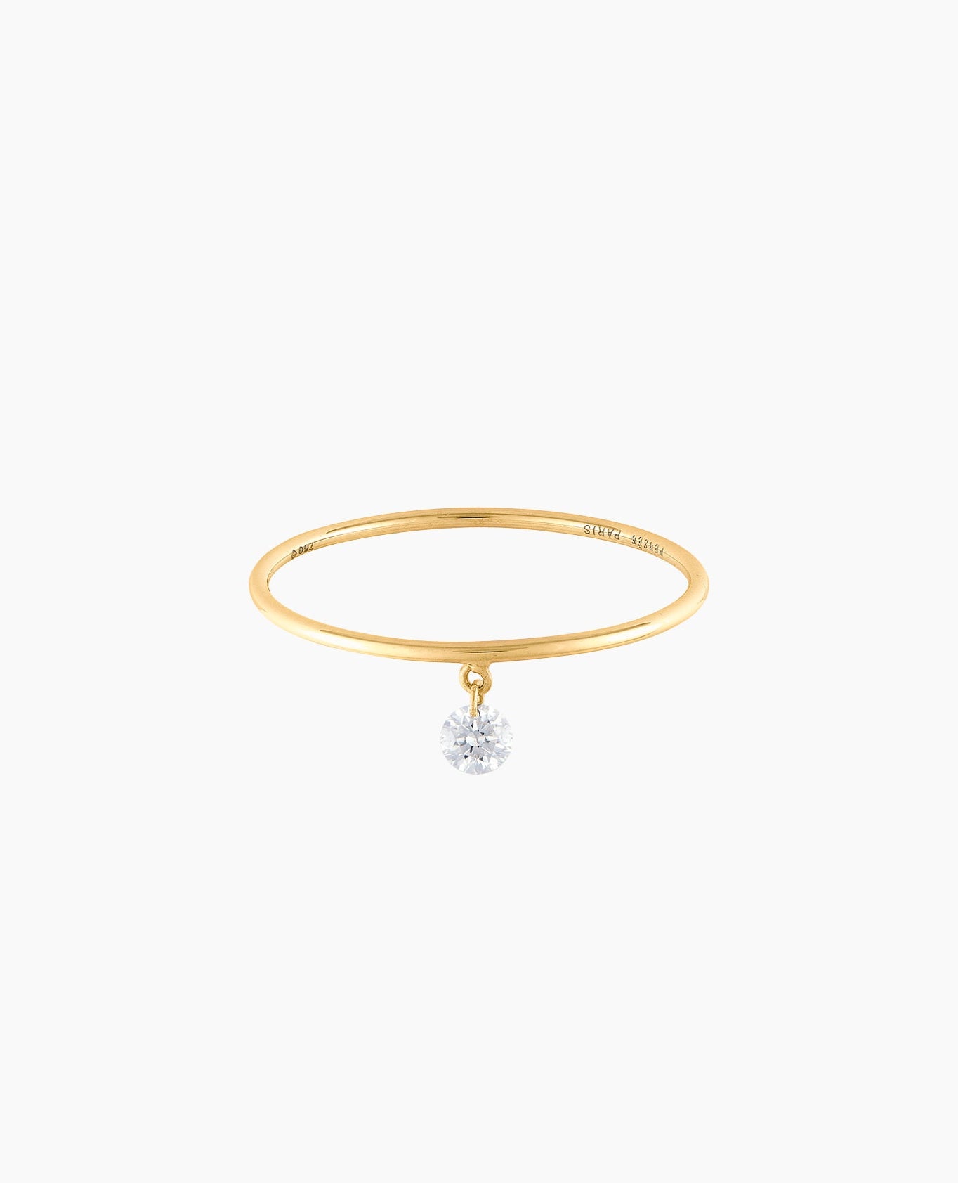 Bague anneau Danaé en or 18 carats avec diamant naturel 0,05 carats – Bijou minimaliste femme