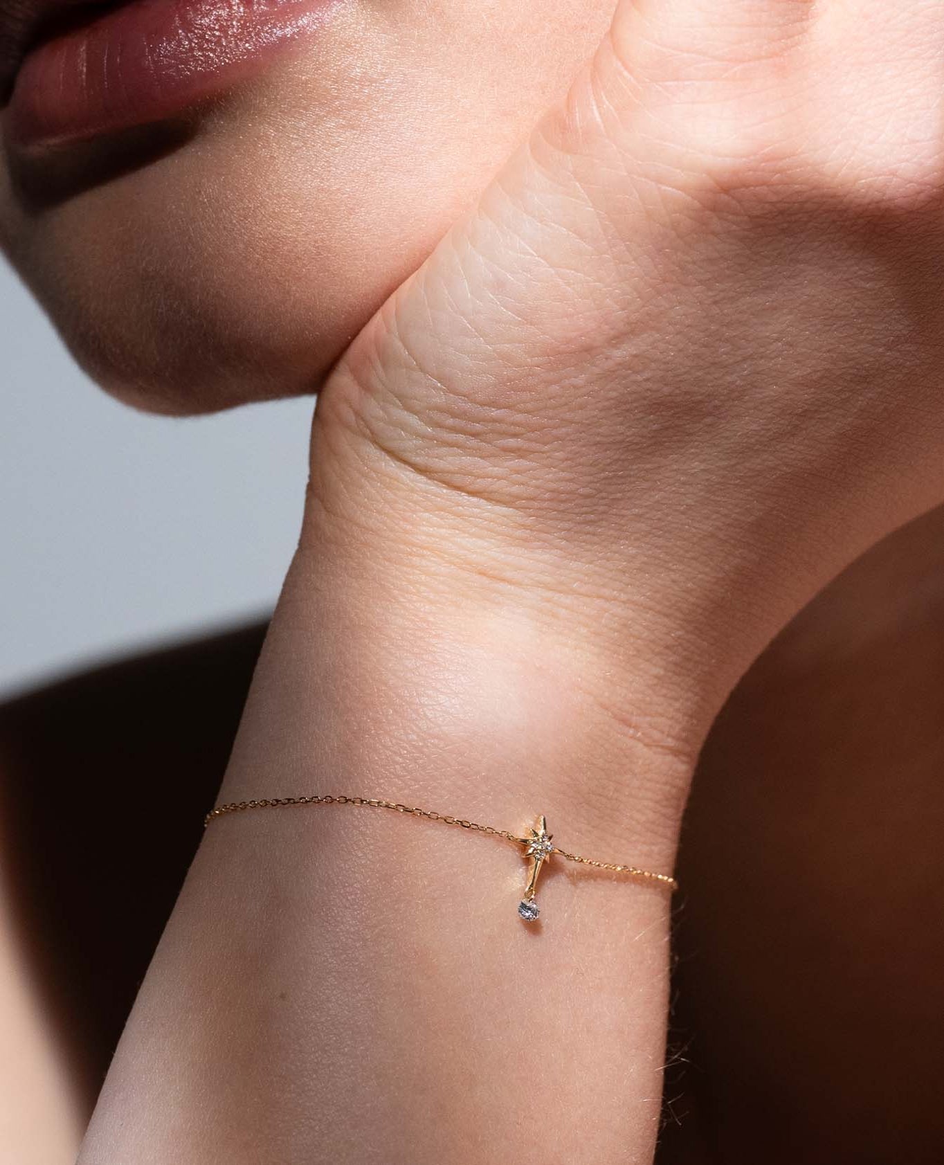 Bracelet Séléné Etoile Polaire pavé un diamant
