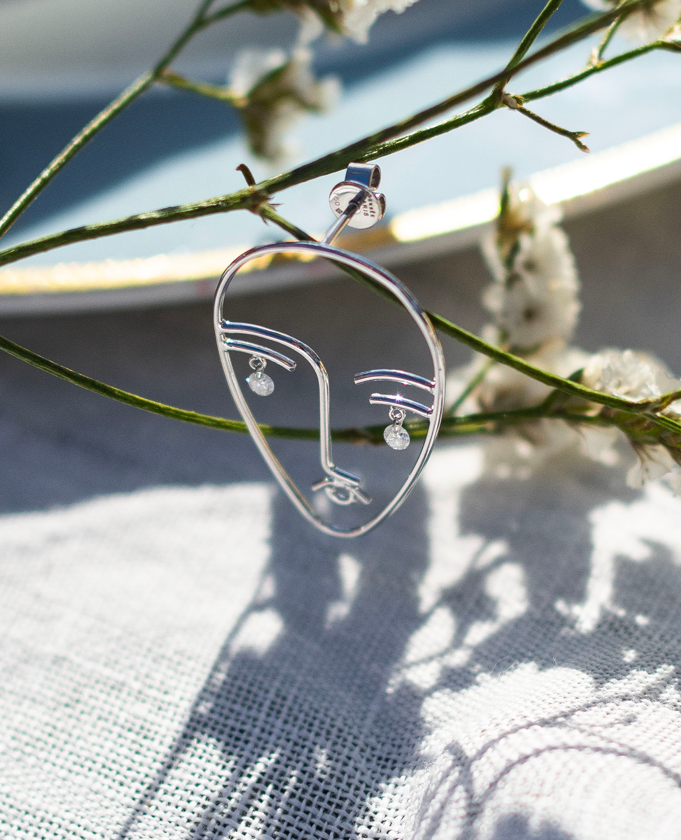 Boucle d'oreille Matisse deux diamants