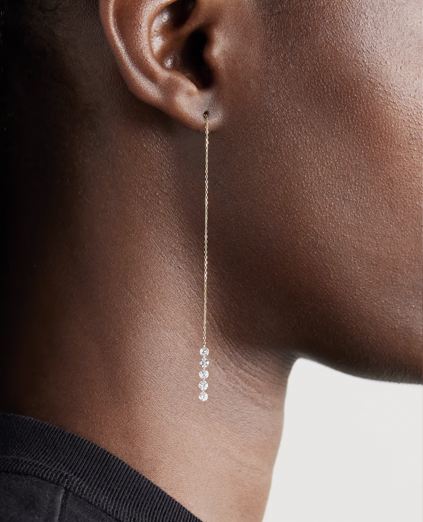 Mono Boucle d'oreille Danaé cinq diamants