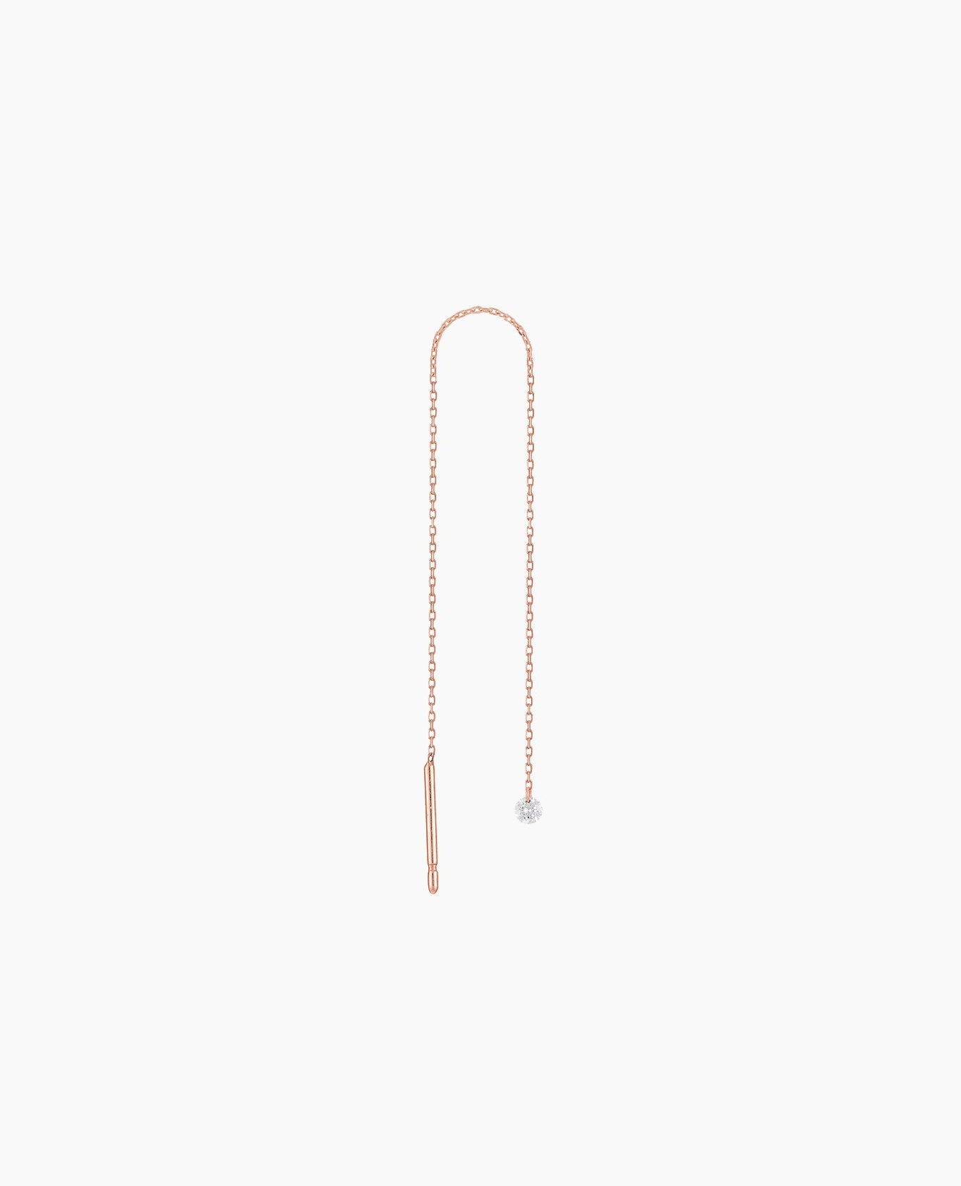 Mono Boucle d'oreille Danaé diamant chaîne