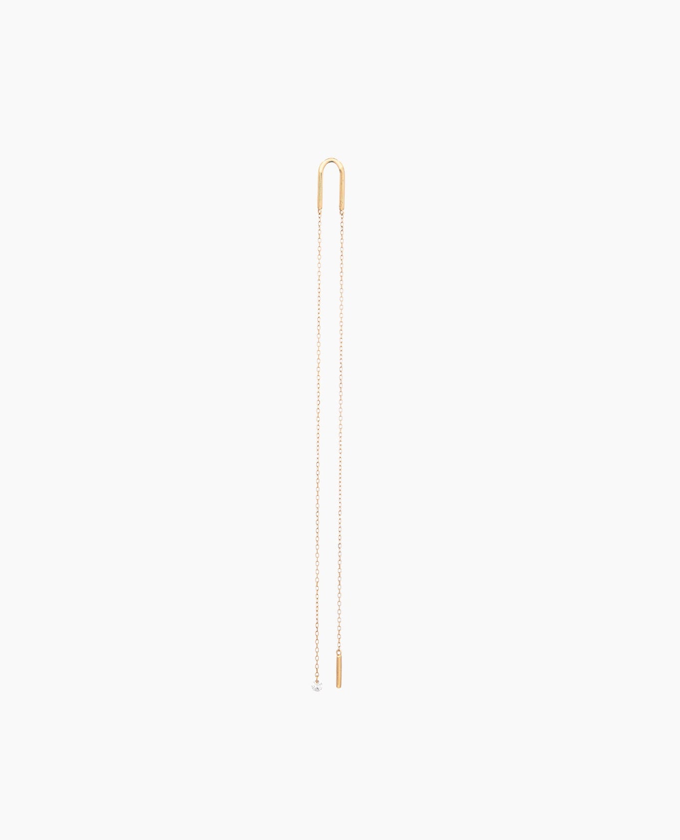 Boucle d'oreille Danaé diamant chaîne longue