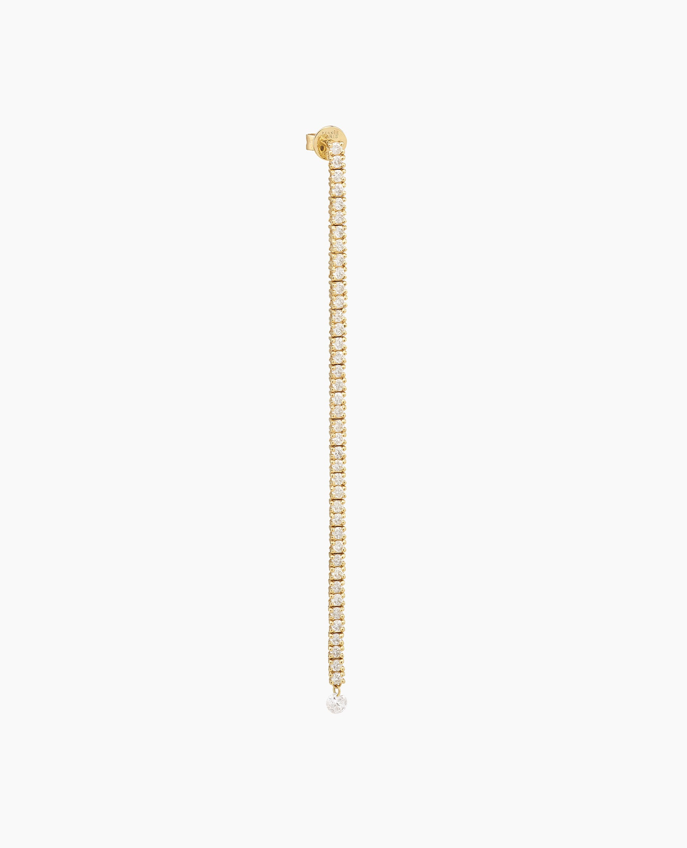 Boucle d'oreille Rivière Tennis un diamant