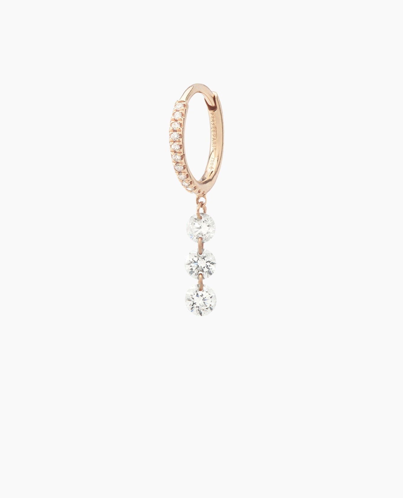 Piercing Danaé trois pavé diamants
