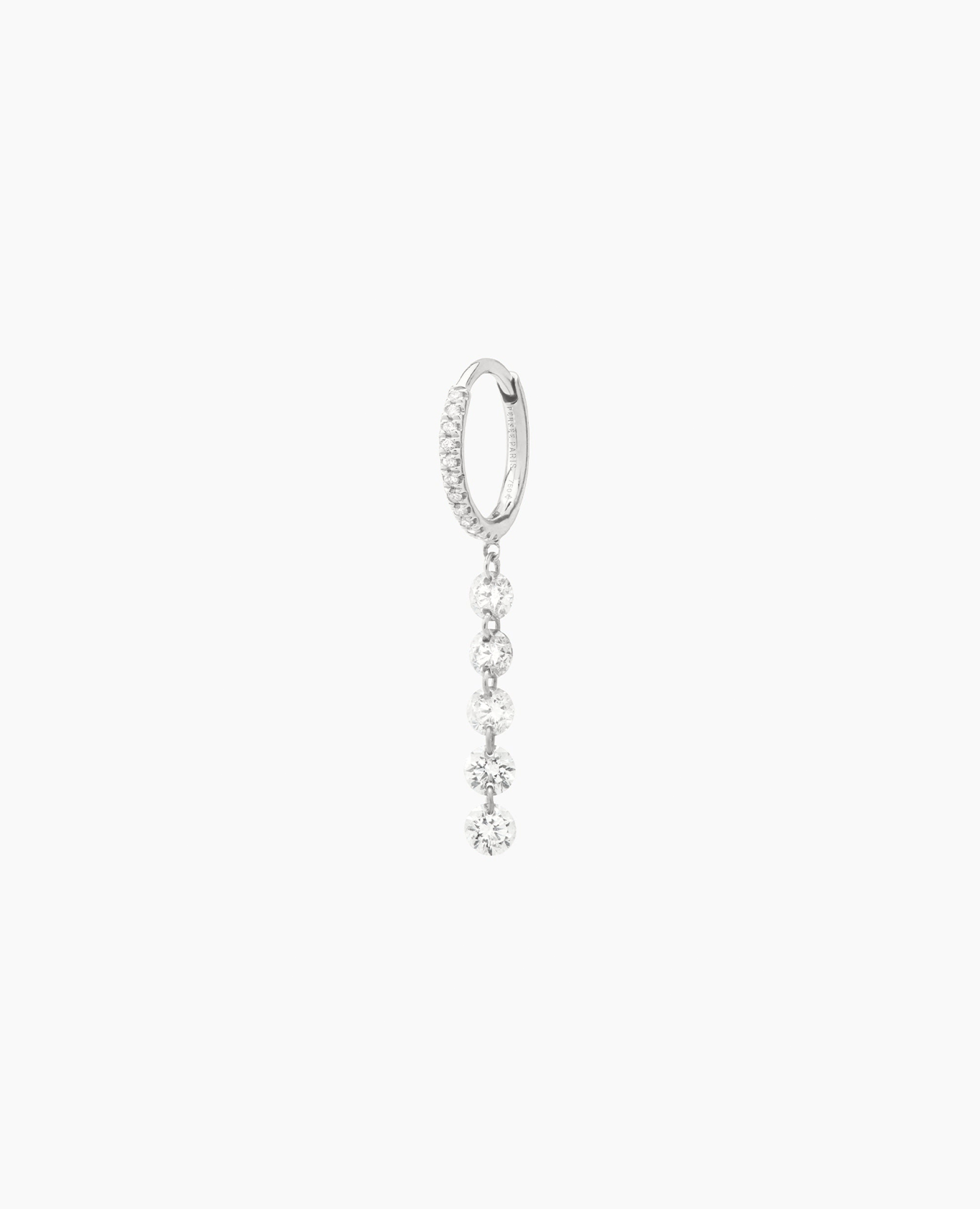 Piercing Danaé anneau pavé cinq diamants