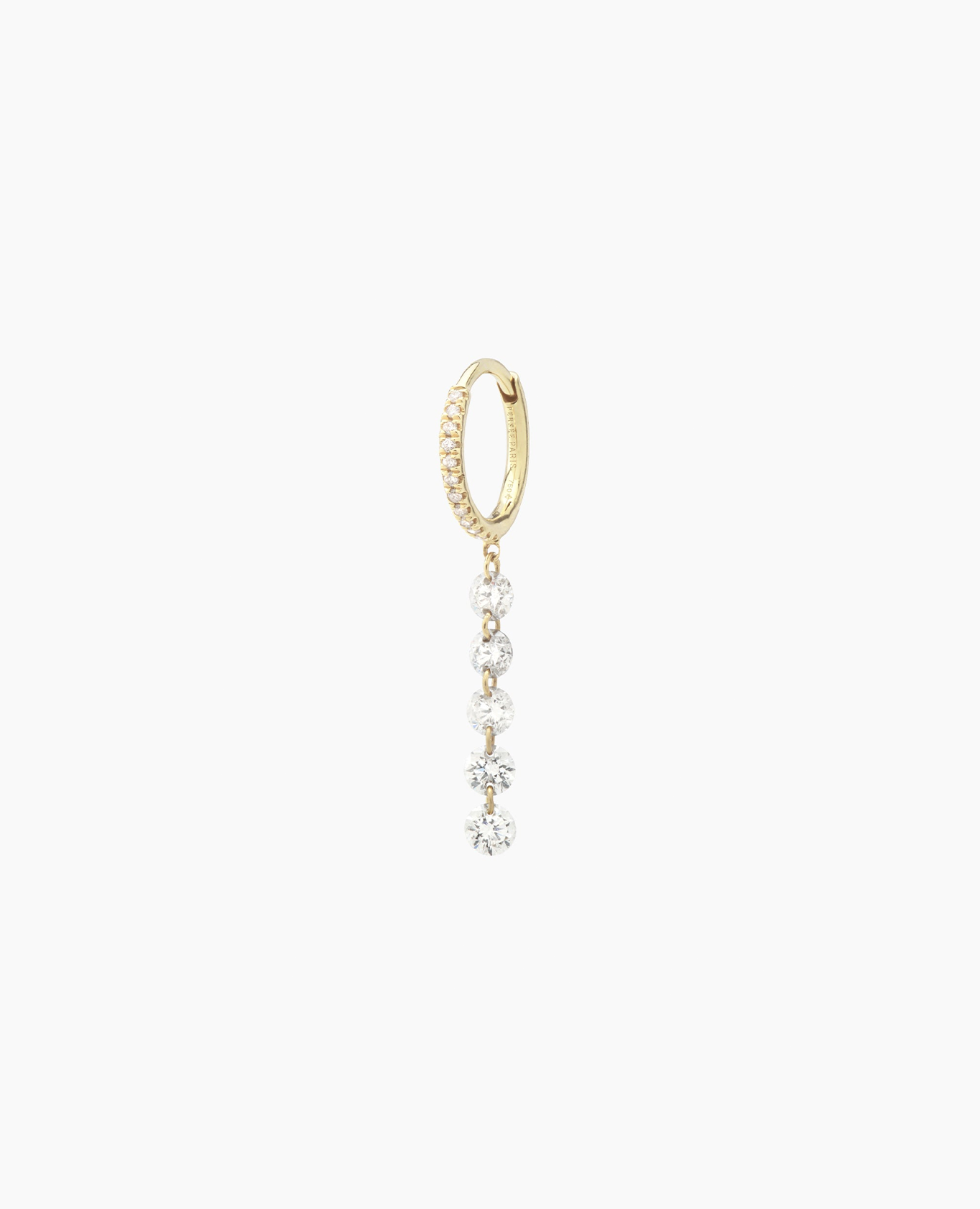 Piercing Danaé anneau pavé cinq diamants