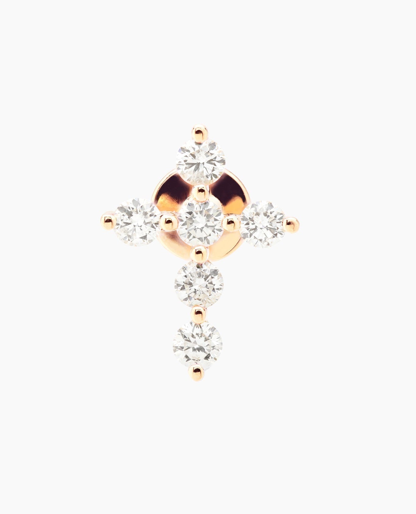 Piercing mini croix pavé