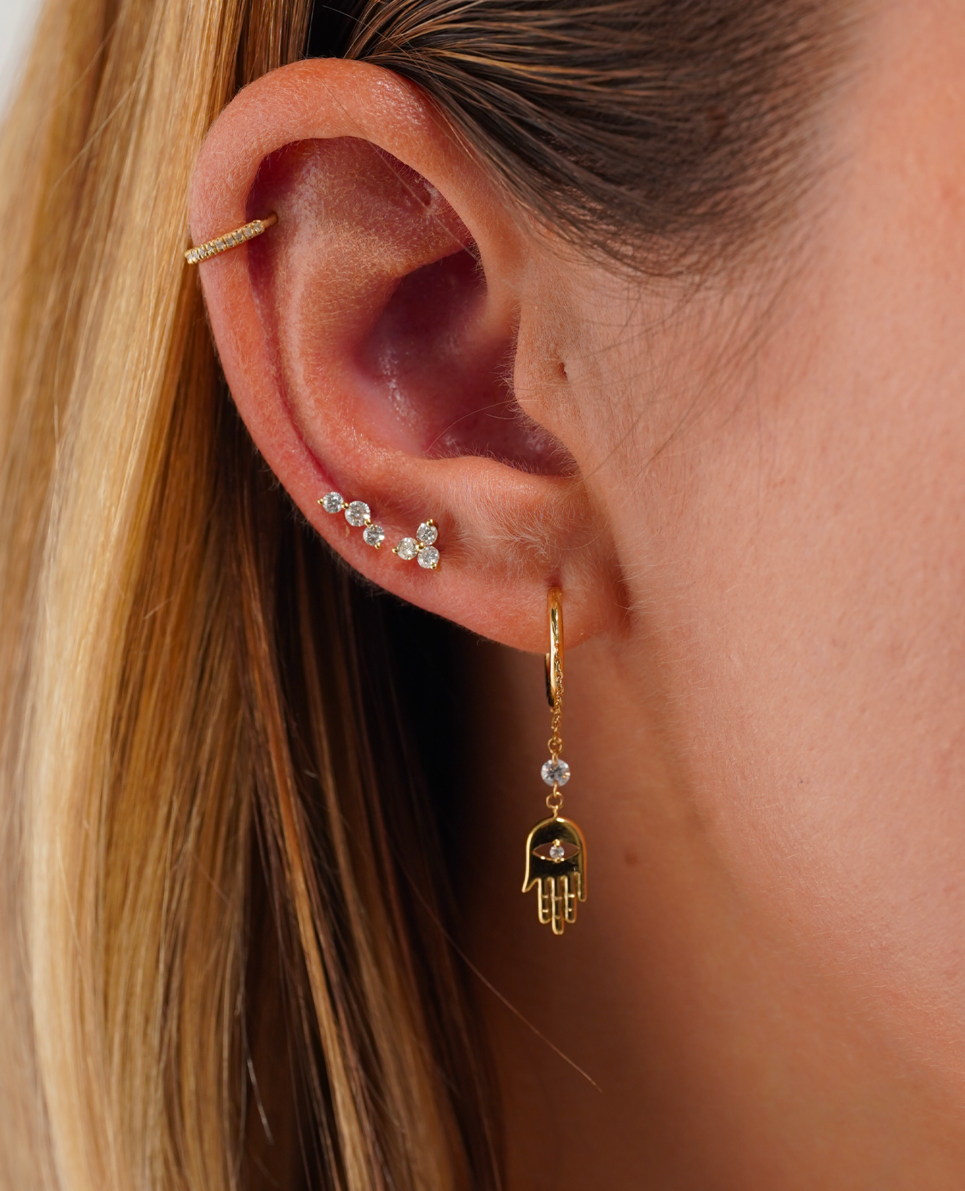 Piercing trois diamants