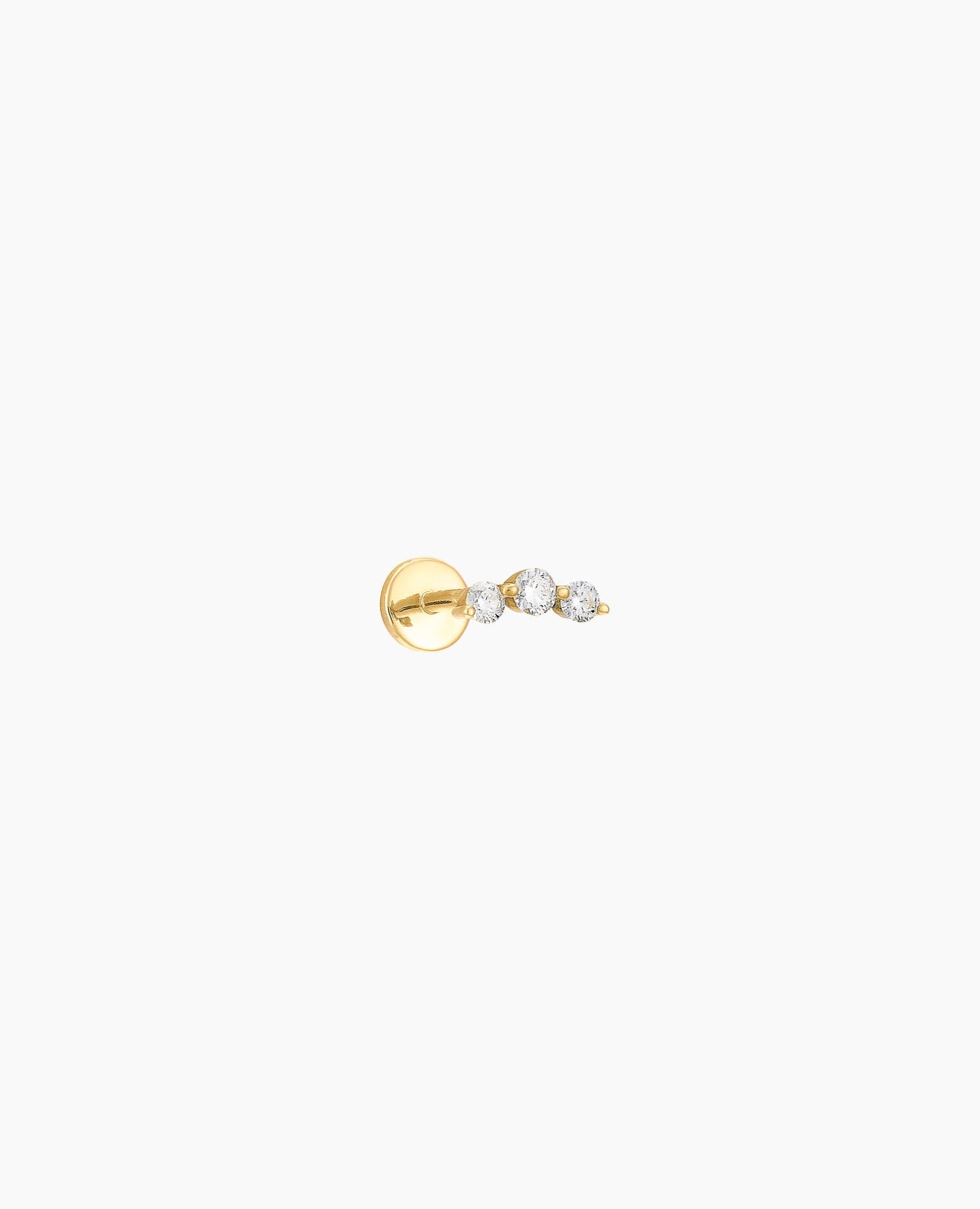 Piercing 3 diamants Jaune