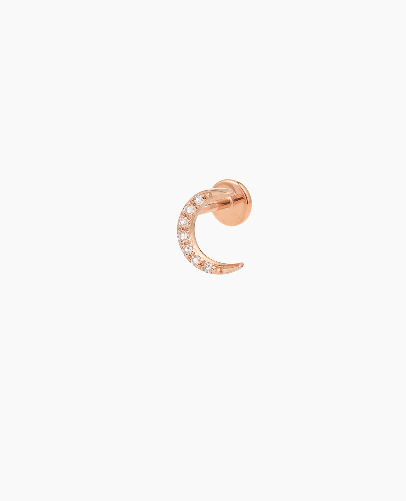 Boucle d'oreille Séléné Lune pavée