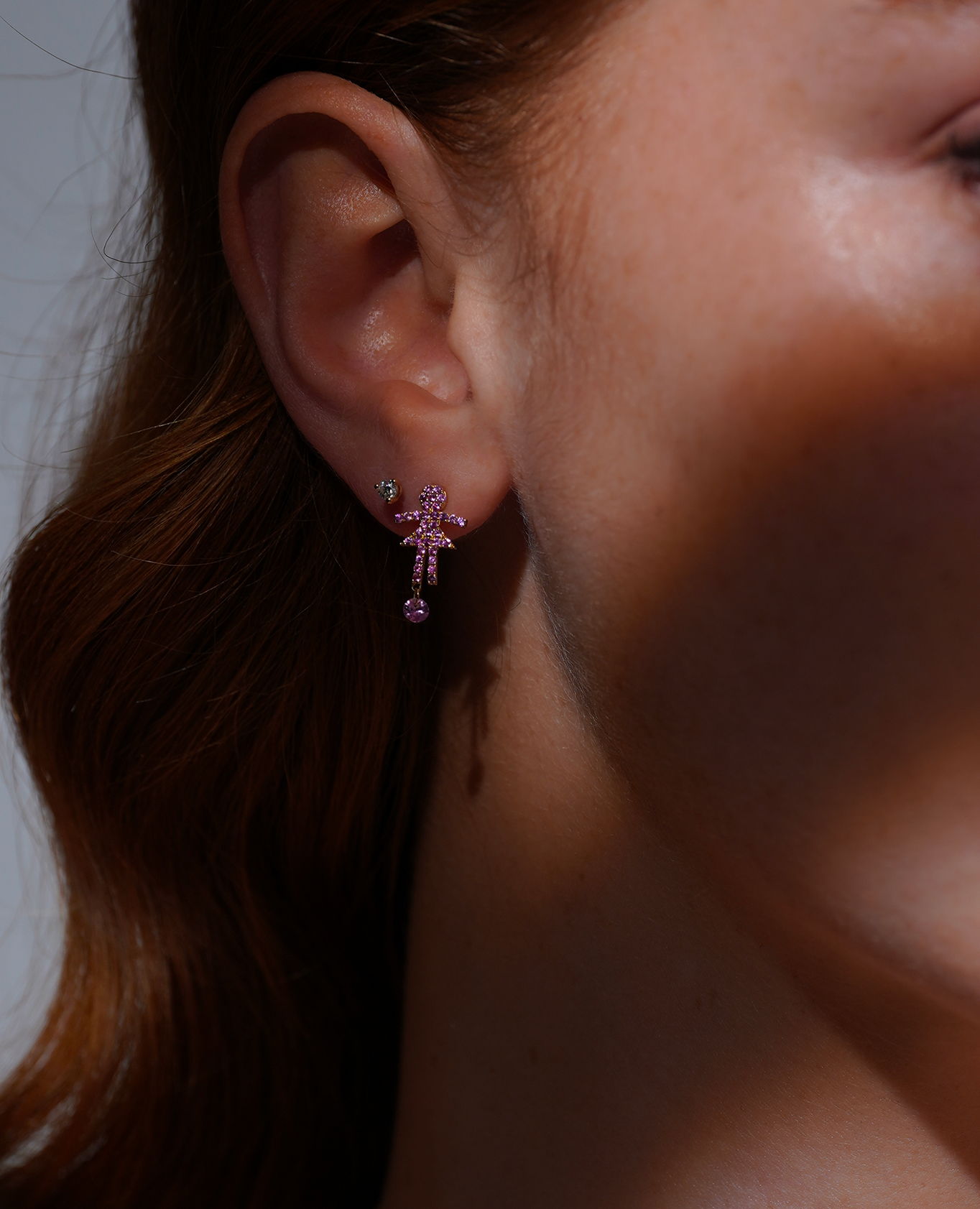 Piercing Séléné Girl Saphir Rose