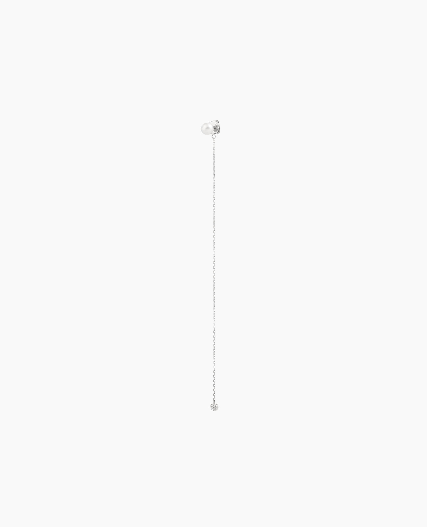 Mono Boucle d'oreille Aphrodite une perle chaîne