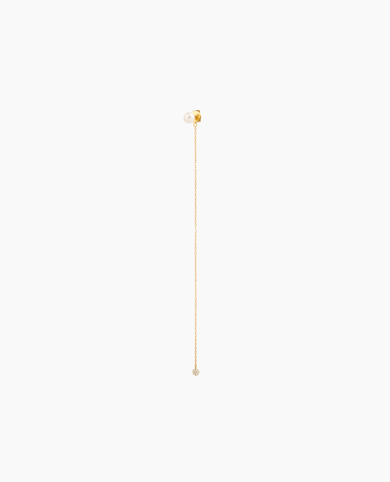 Mono Boucle d'oreille Aphrodite une perle chaîne