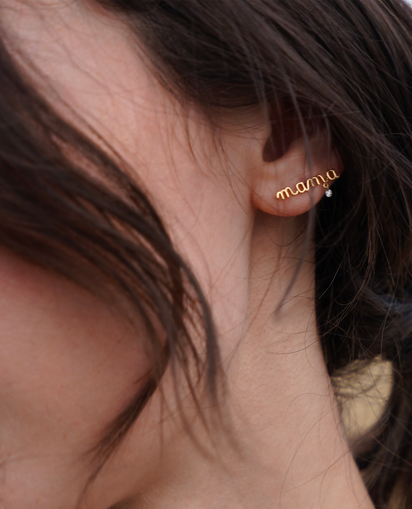 Mono boucle d'oreille Mama