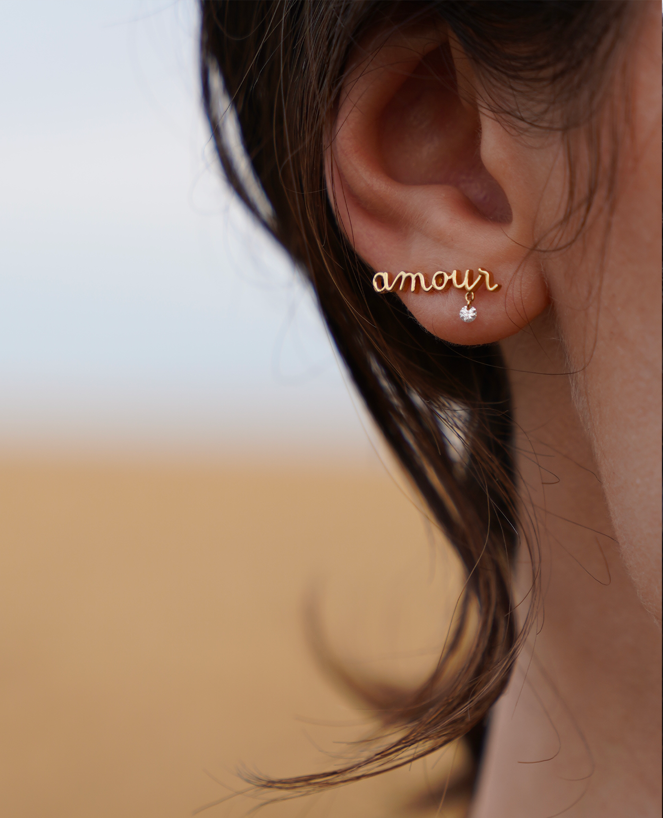 Mono boucle d'oreille Amour