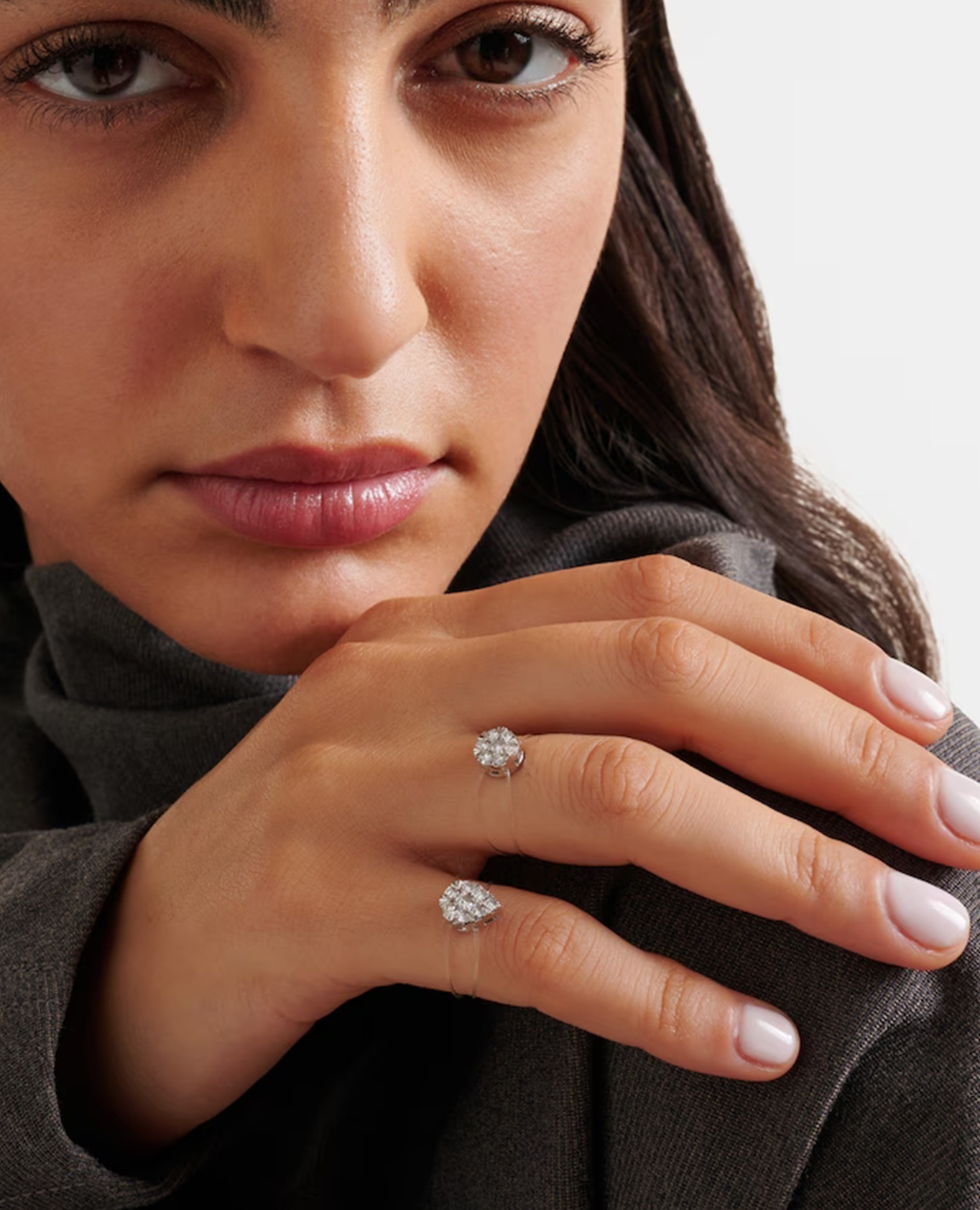 Floating Pear Ring