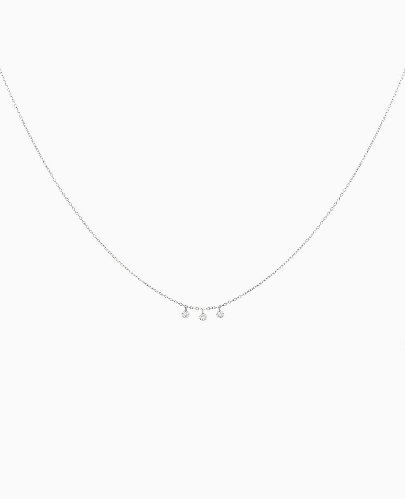 Mini Danaé three diamond necklace 0.14
