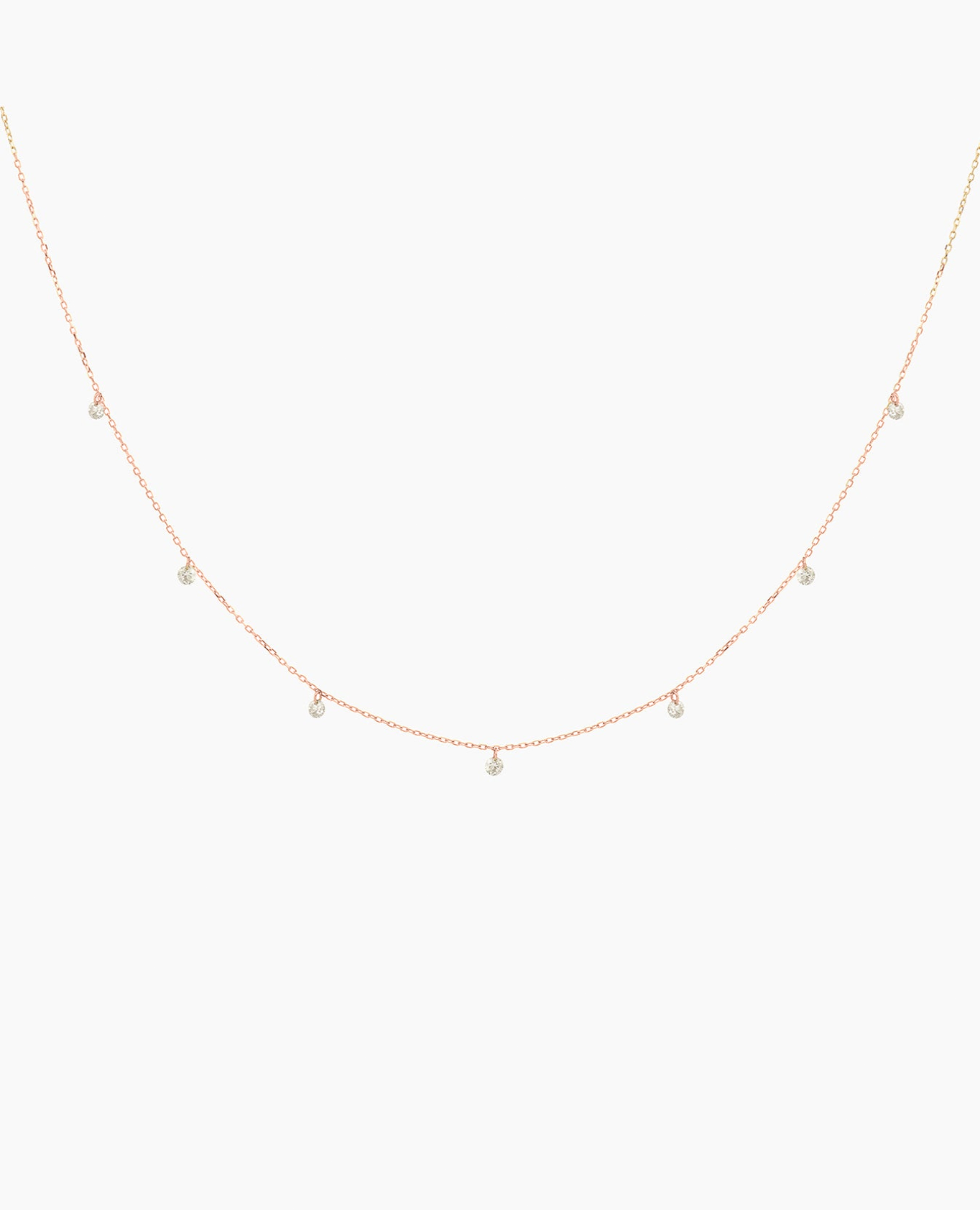 Mini Danaé seven diamond necklace 0.32