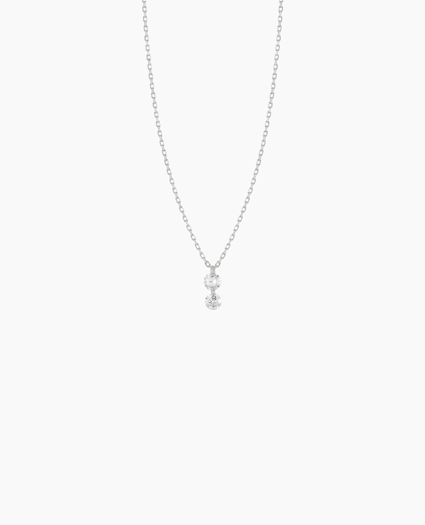 Danaé necklace with two diamonds