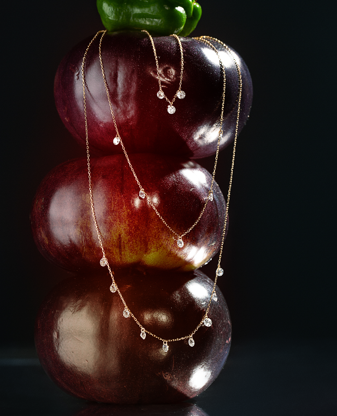 Danaé nine diamond necklace
