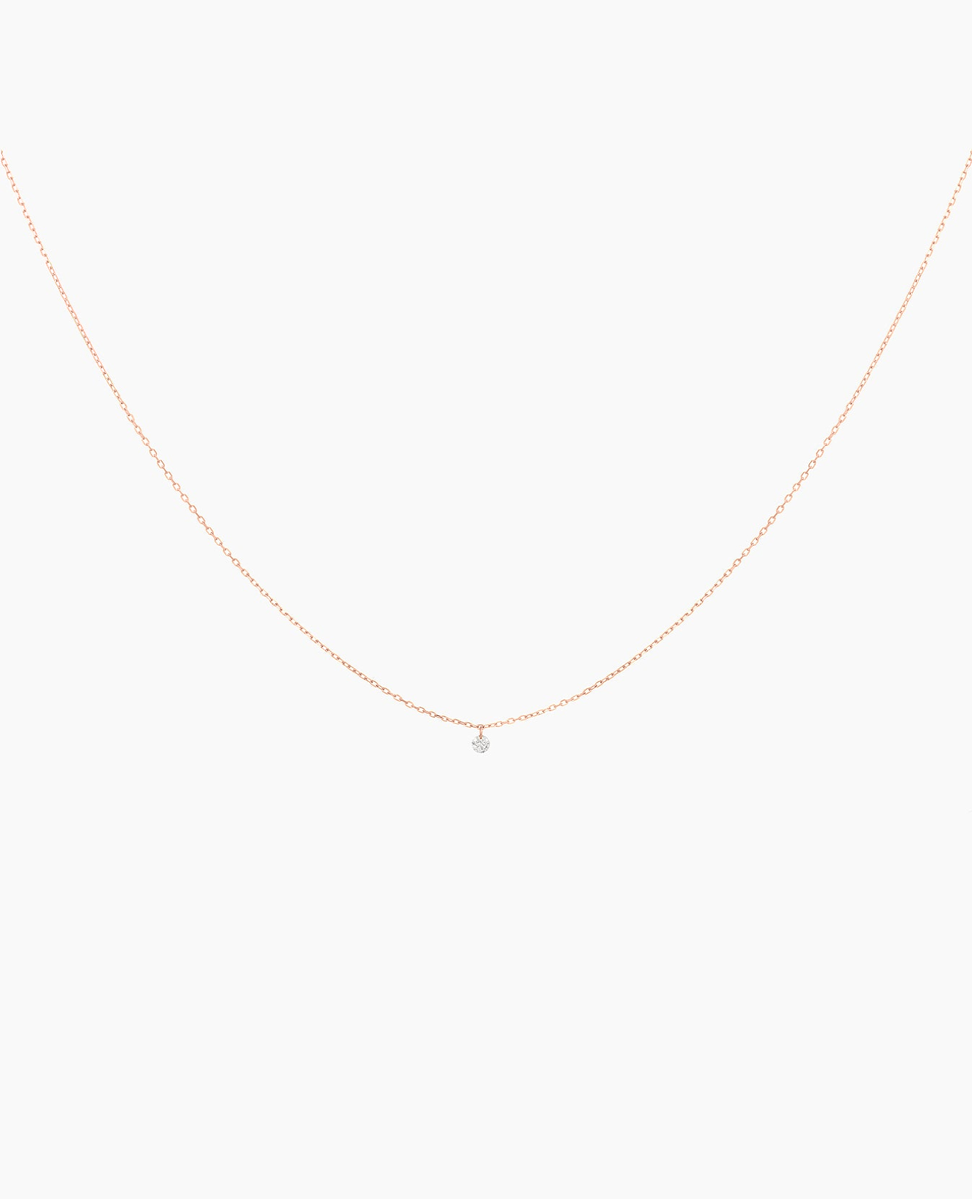 Collier fin en or jaune 18k avec diamant – Bijou à offrir