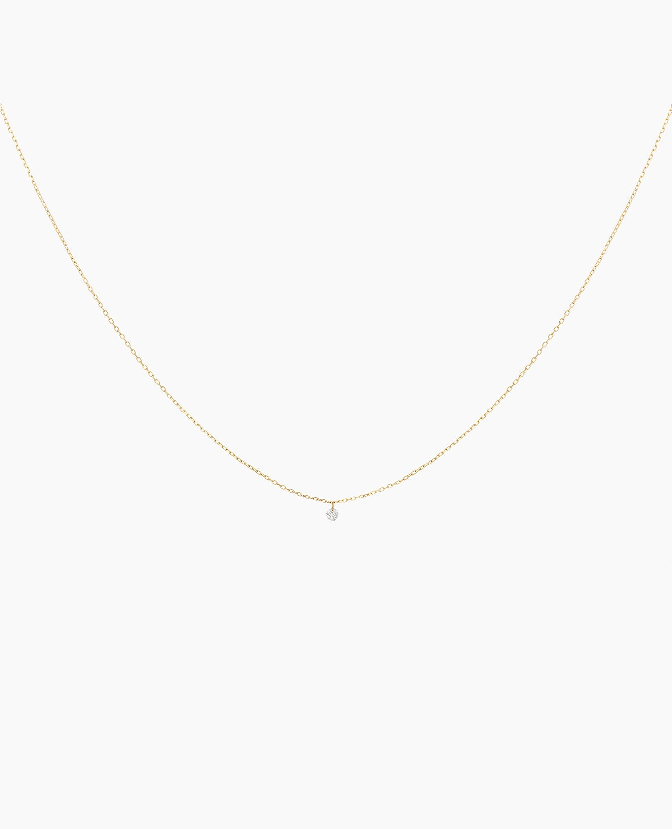 Collier Danaé en or jaune 18 carats avec diamant 0.05 carats – Bijoux femme de créateur