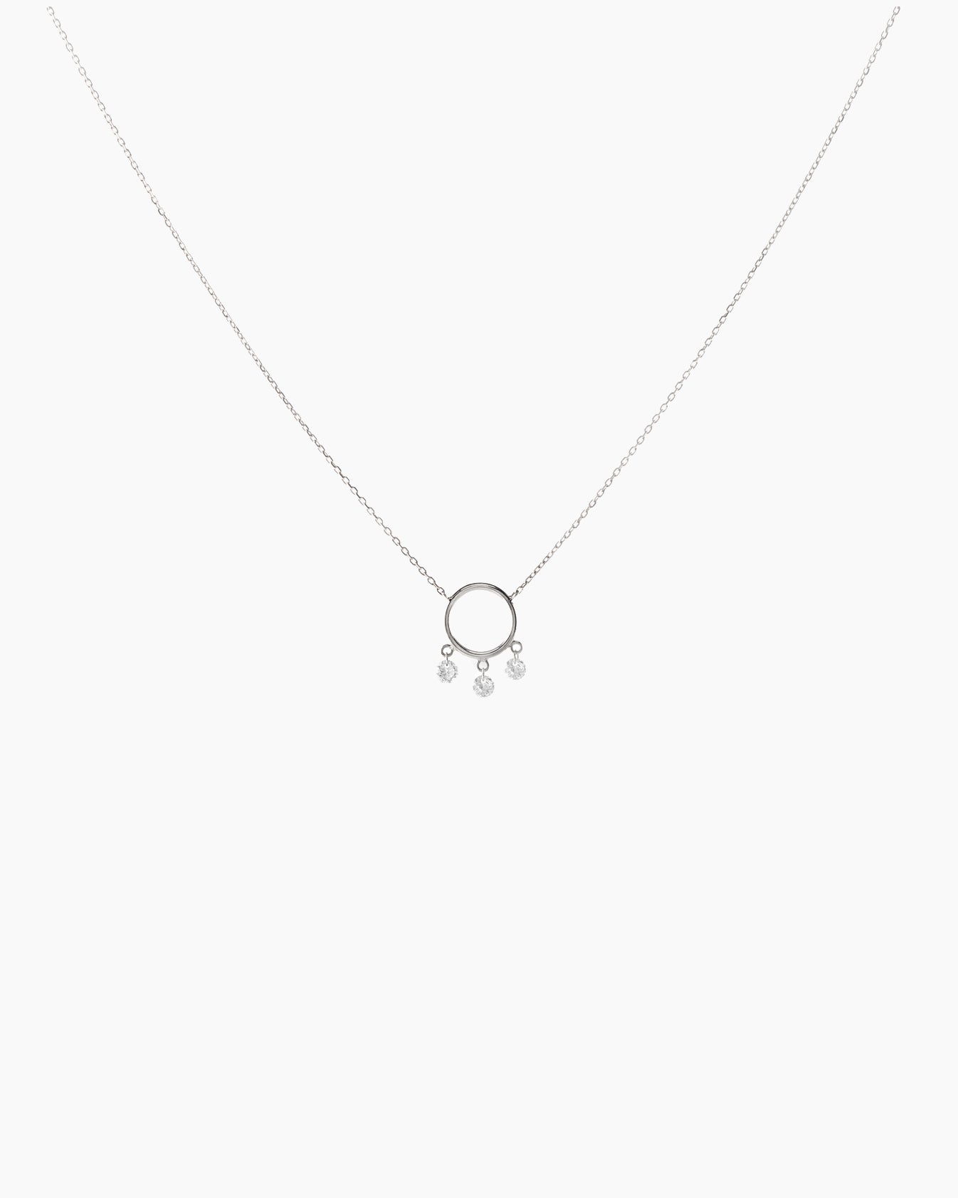 Helios three diamond necklace
