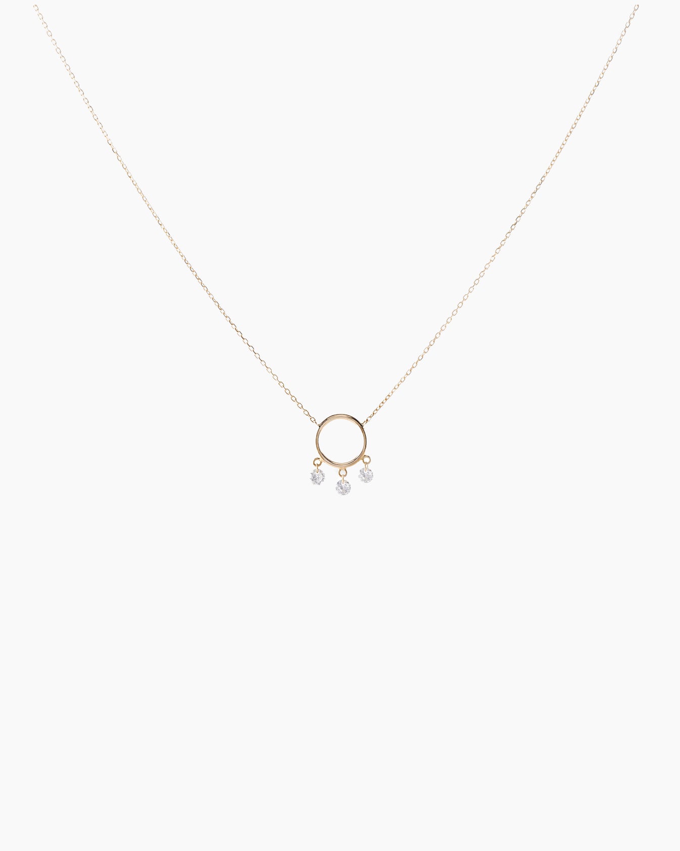 Helios three diamond necklace