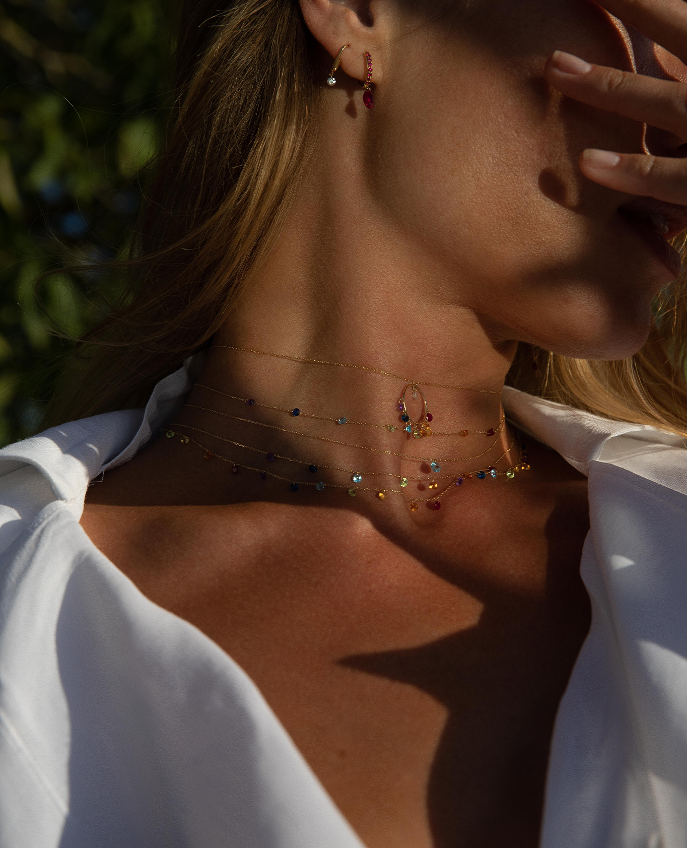 Collier sept Chakras suspendus