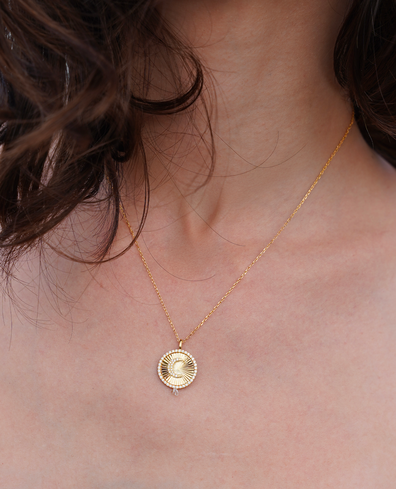 Collier Porte Bonheur Lune