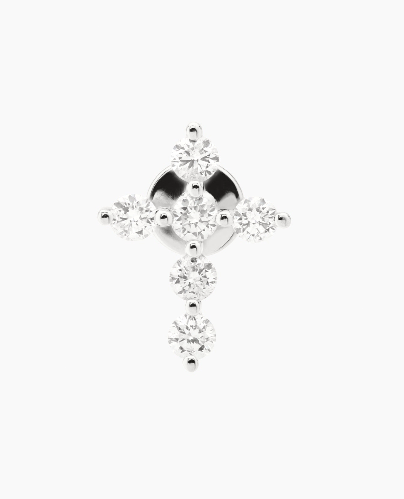 Piercing mini croix pavé