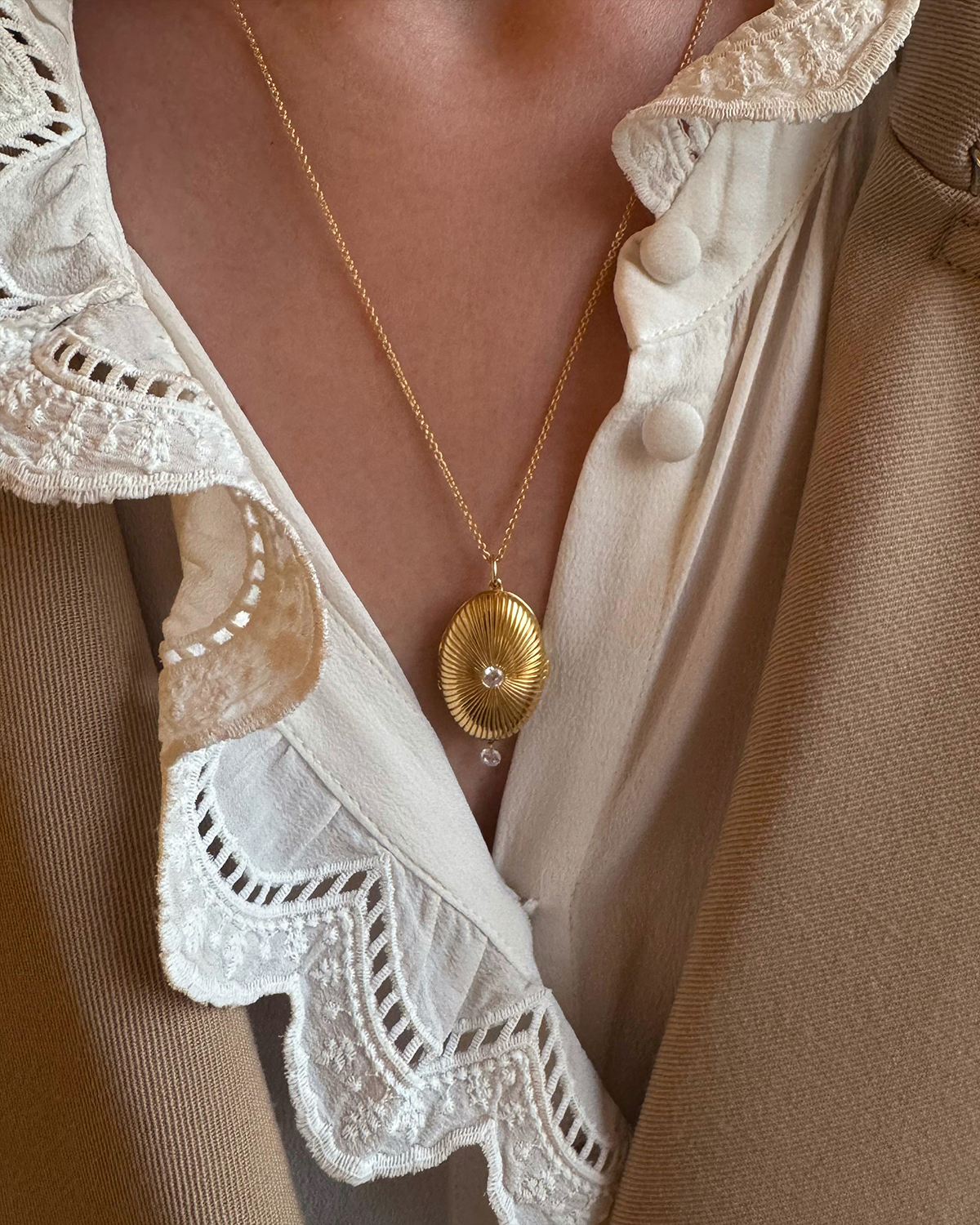 Collier Memoria Oval Petit Modèle